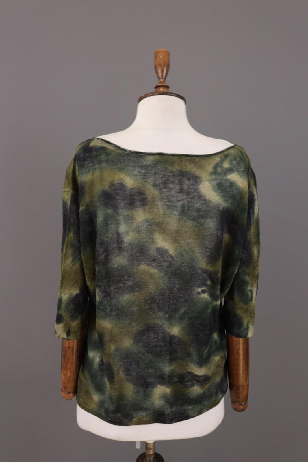 Designer BA&SH Multicolor Printed Linen Knit Top Blouse Size 1 Size M / US 6-8 / IT 42-44 - 8 Thumbnail