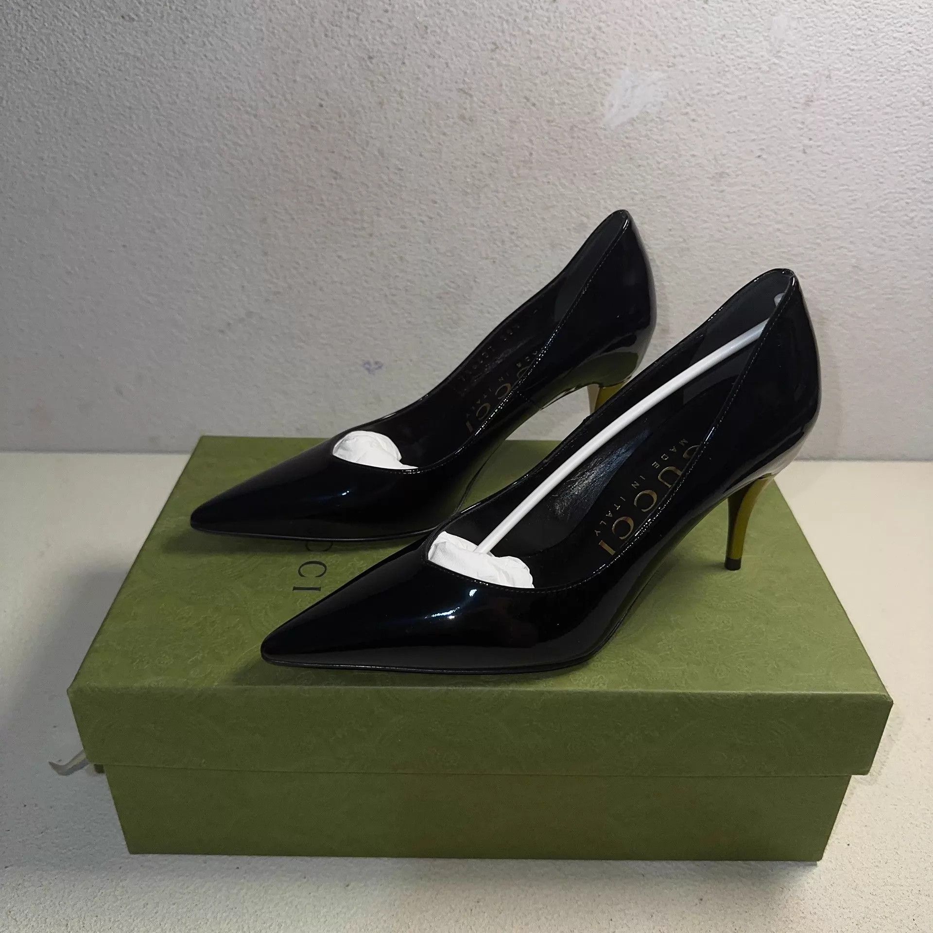Gucci GUCCI Horsebit 120 Women's Black High Heels 35.5 Size US 5 / IT 35 - 1 Thumbnail