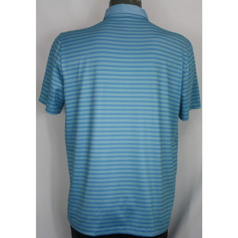 Dunnes Grayson & Dunn Golf Polo Shirt L Blue Striped Performance Size US L / EU 52-54 / 3 - 4 Thumbnail