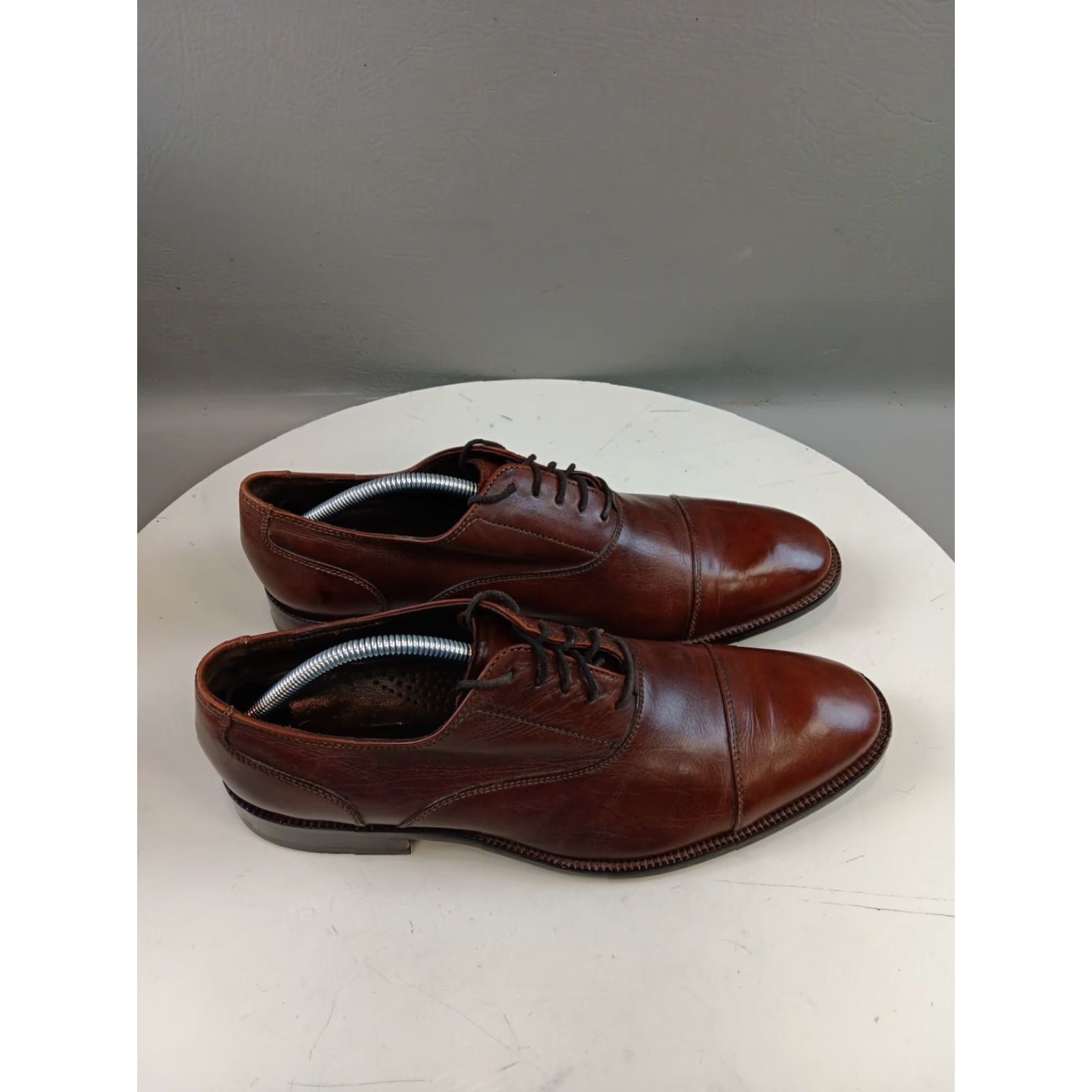 Cole Haan Cole Haan Nike Air Shoes Men 11 M Brown Cap Toe Oxford Leather Workwear Shoes Size ONE SIZE - 7 Thumbnail