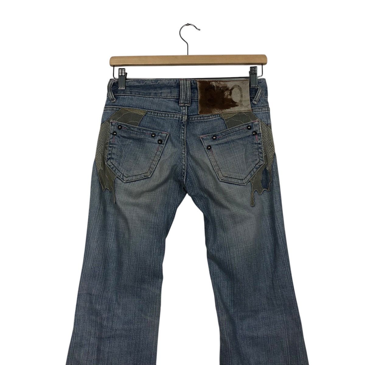COOLA Distressed Washed Flare Jeans – Early 2000s