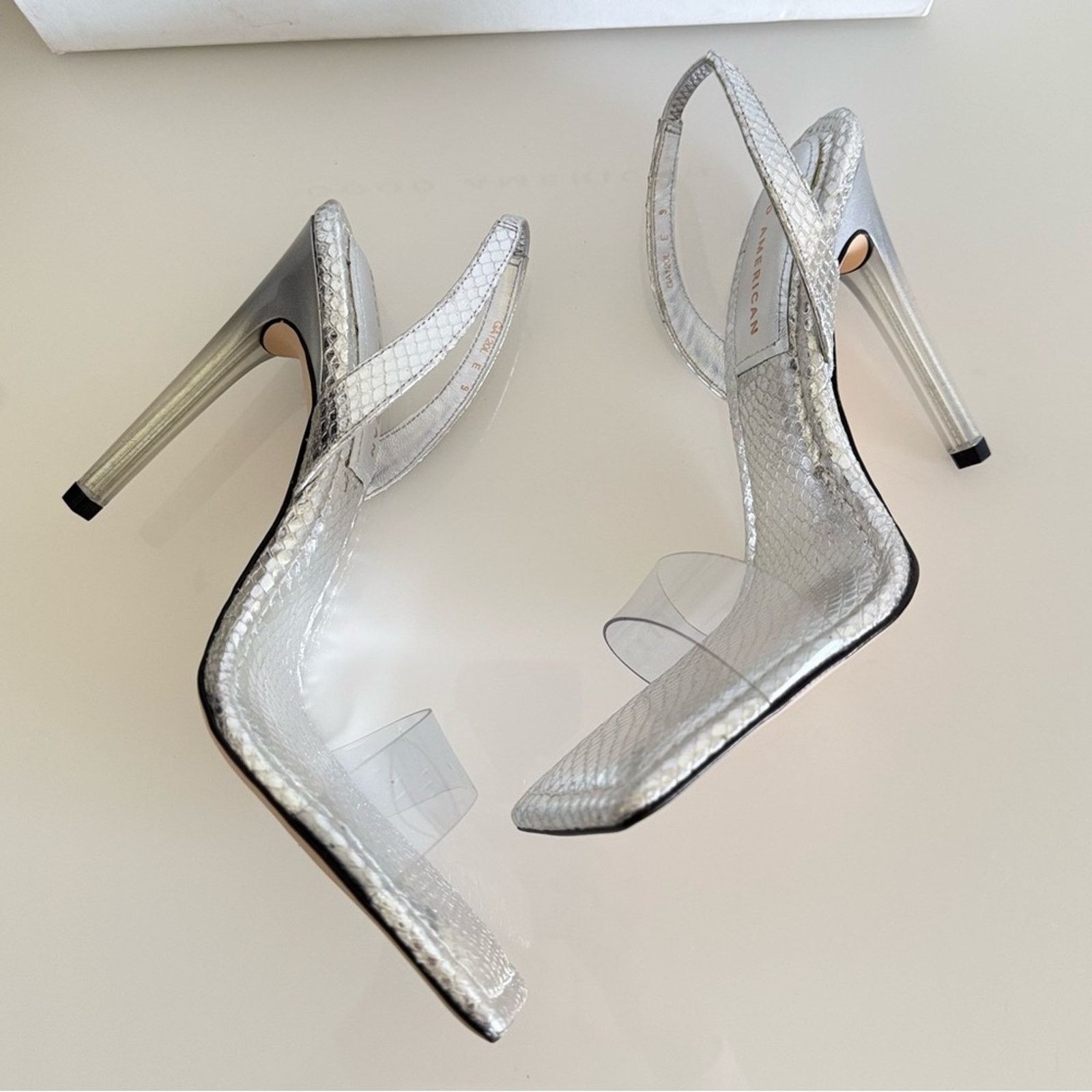 Good American New! Good American Silver Heels, Size 9 Size US 9 / IT 39 - 9 Thumbnail