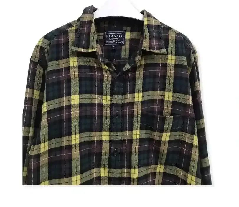 Flannel Japanese Brand Uniqlo Plaid Tartan Flannel Shirt Size US XL / EU 56 / 4 - 2 Thumbnail