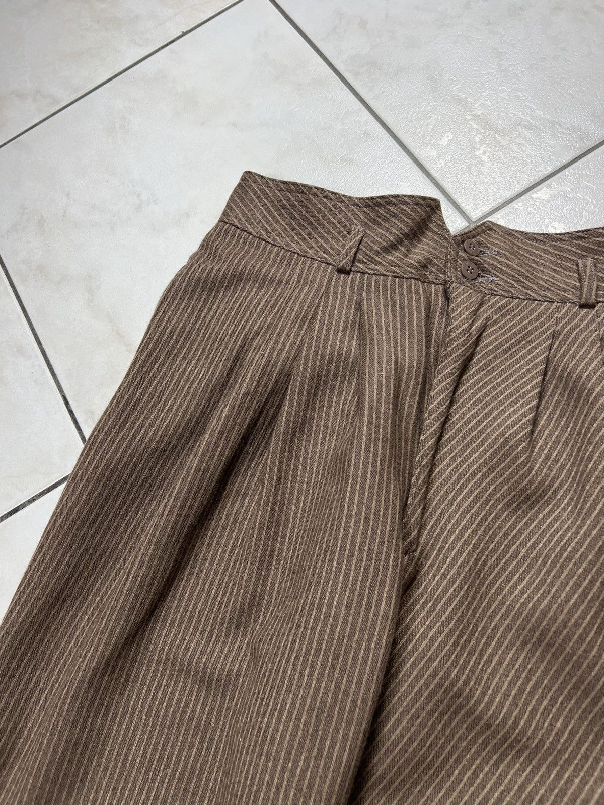 Vintage Vintage 60s Ettore Massari italian wool striped crease pants Size US 34 / EU 50 - 7 Thumbnail