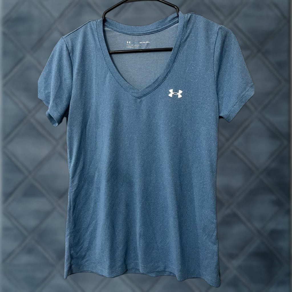 Under Armour Under Armour Womens Loose Heatgear XS Crew Neck Blue Short Sleeve Size 26" / US 2 / IT 38 - 1 Thumbnail