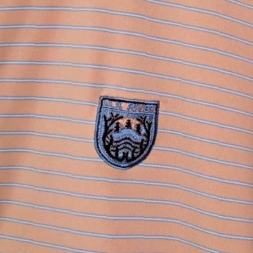 Peter Millar Peter Millar Summer Comfort Polo Mens XL Orange Striped Short Sleeve Golf Size US XL / EU 56 / 4 - 3 Thumbnail