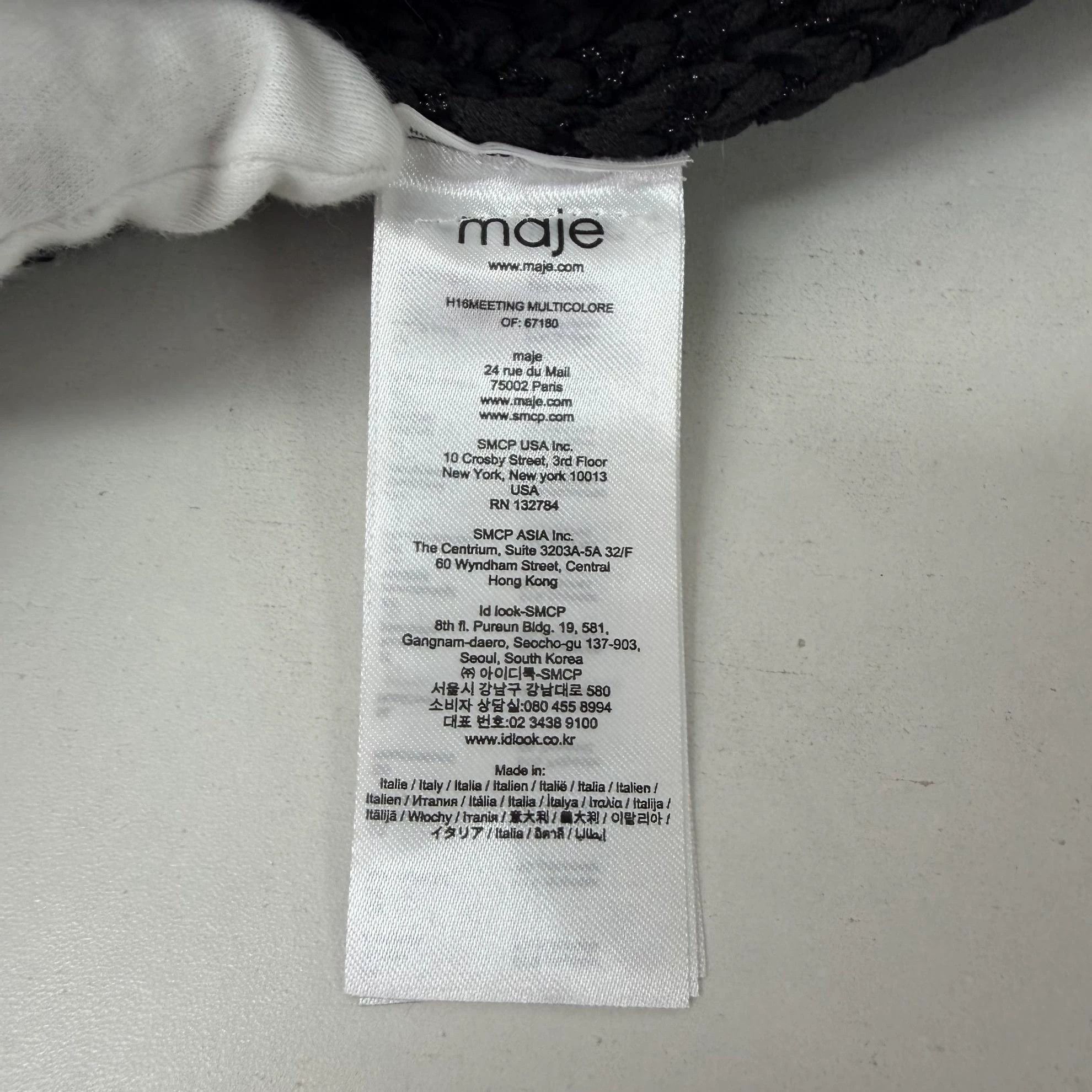 Maje Maje Women's Black Knit Jacket 3 Size L / US 10 / IT 46 - 7 Thumbnail
