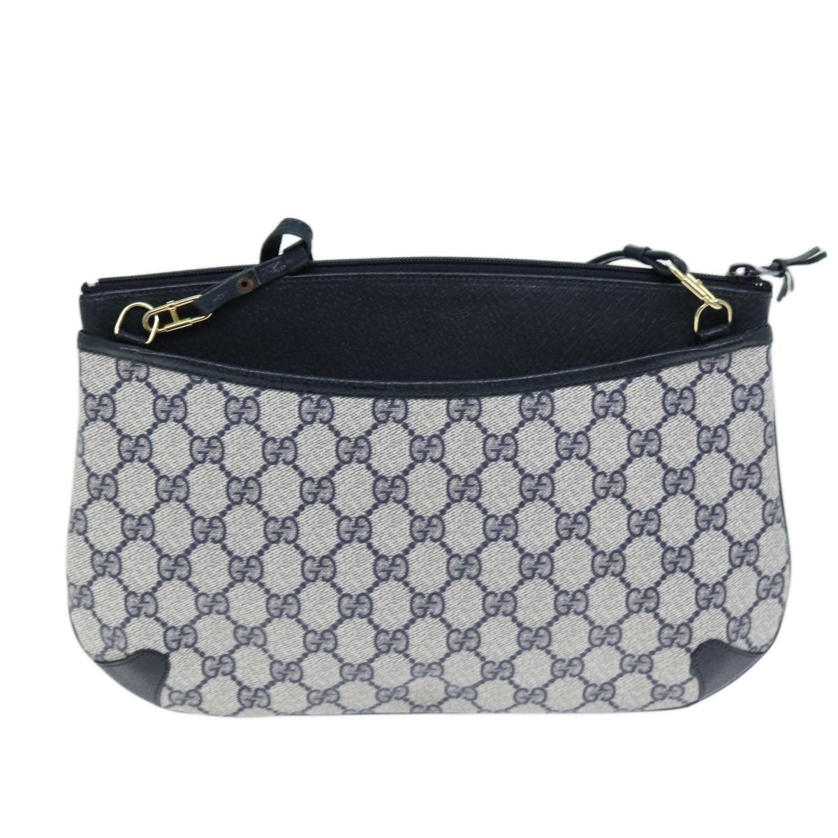 Gucci GUCCI GG Supreme Sherry Line Shoulder Bag Pvc Navy Red 904 Size ONE SIZE - 3 Thumbnail
