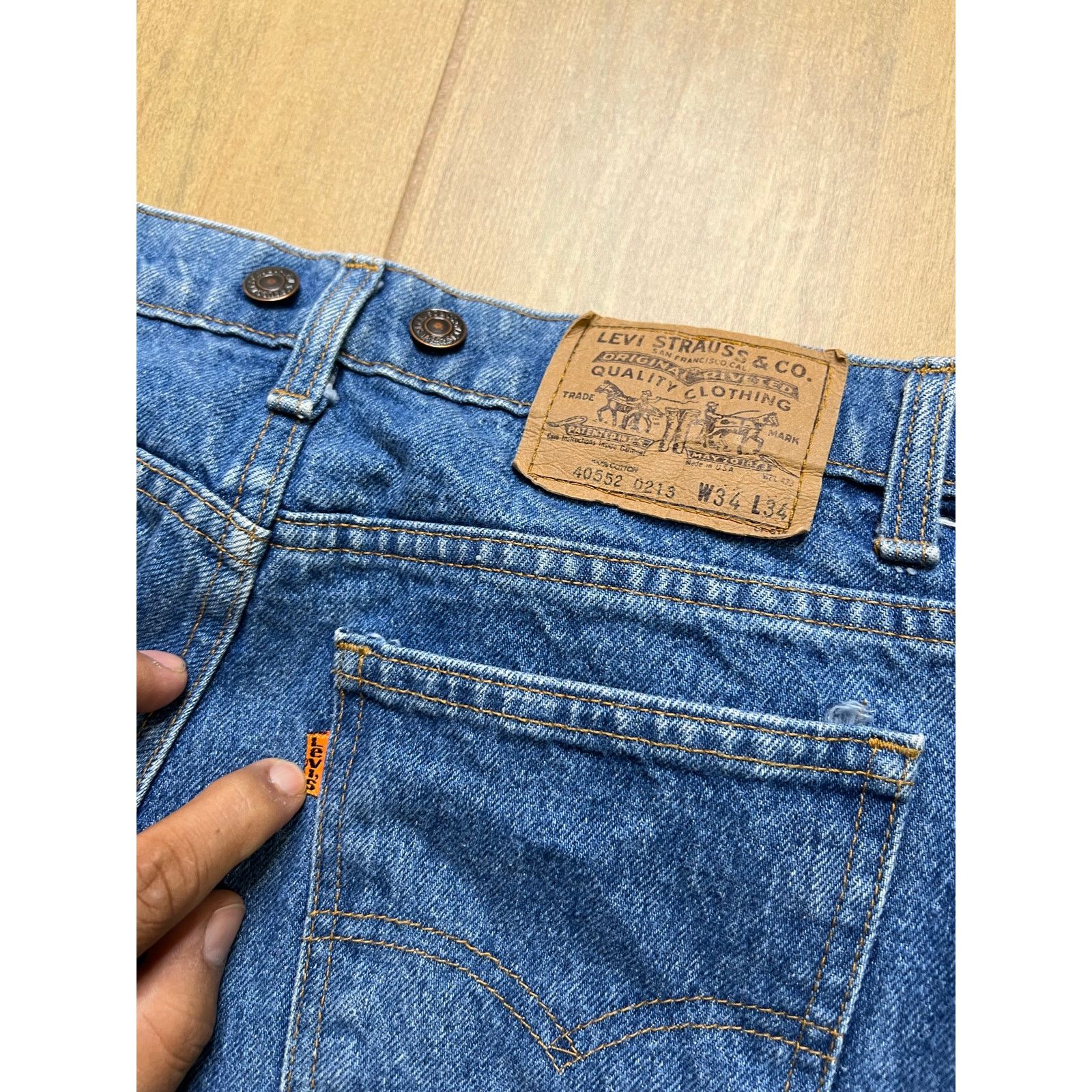 Levi's Vintage Levi’s 40552 Jeans W34 L34 USA Talon 42 Zipper 1980s Size US 34 / EU 50 - 4 Thumbnail