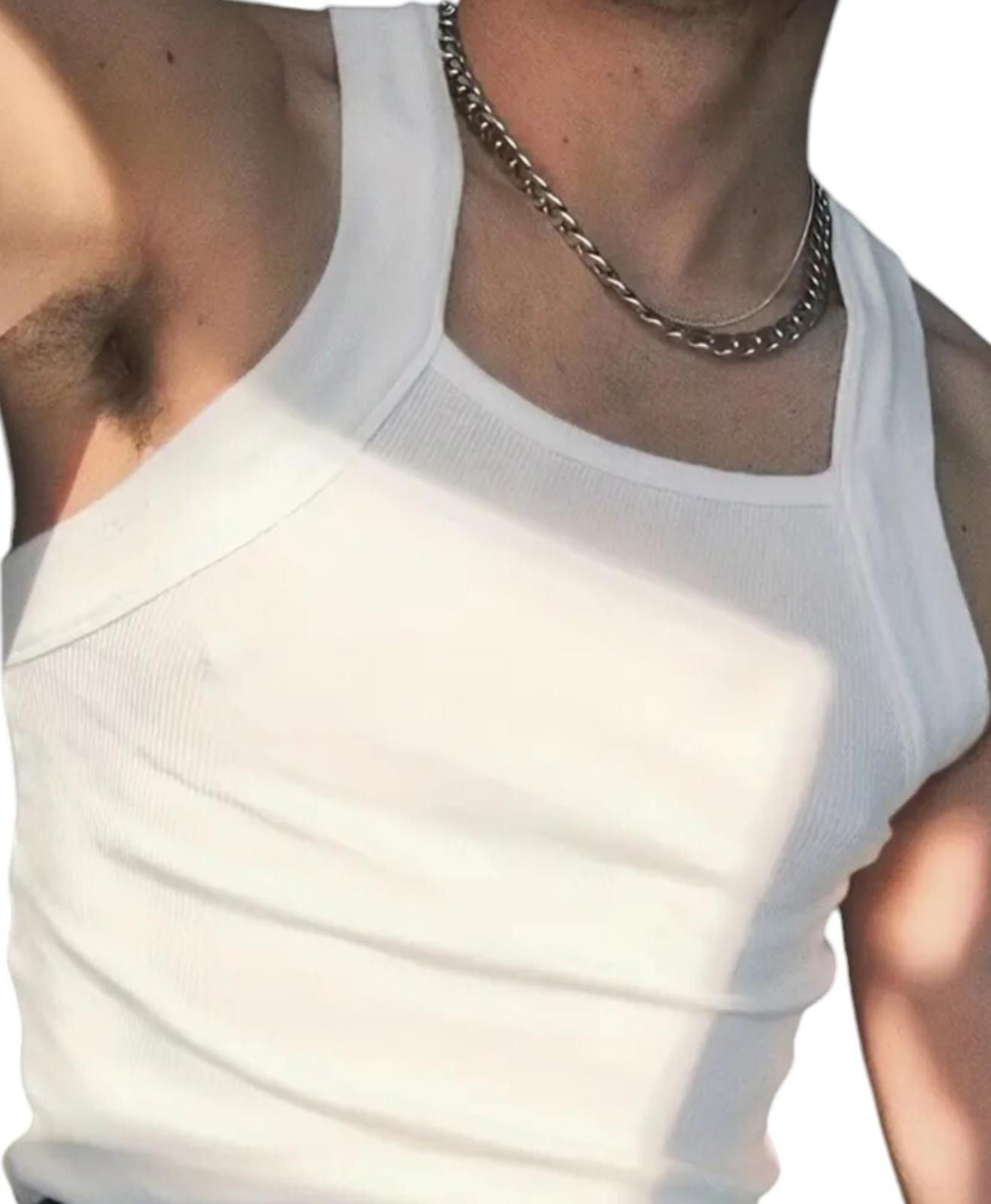 Jun Takahashi Square (G-Unit Style)-(Tank Top)-(White)-(Size:M)-(New)-$13 Size US M / EU 48-50 / 2 - 1 Thumbnail