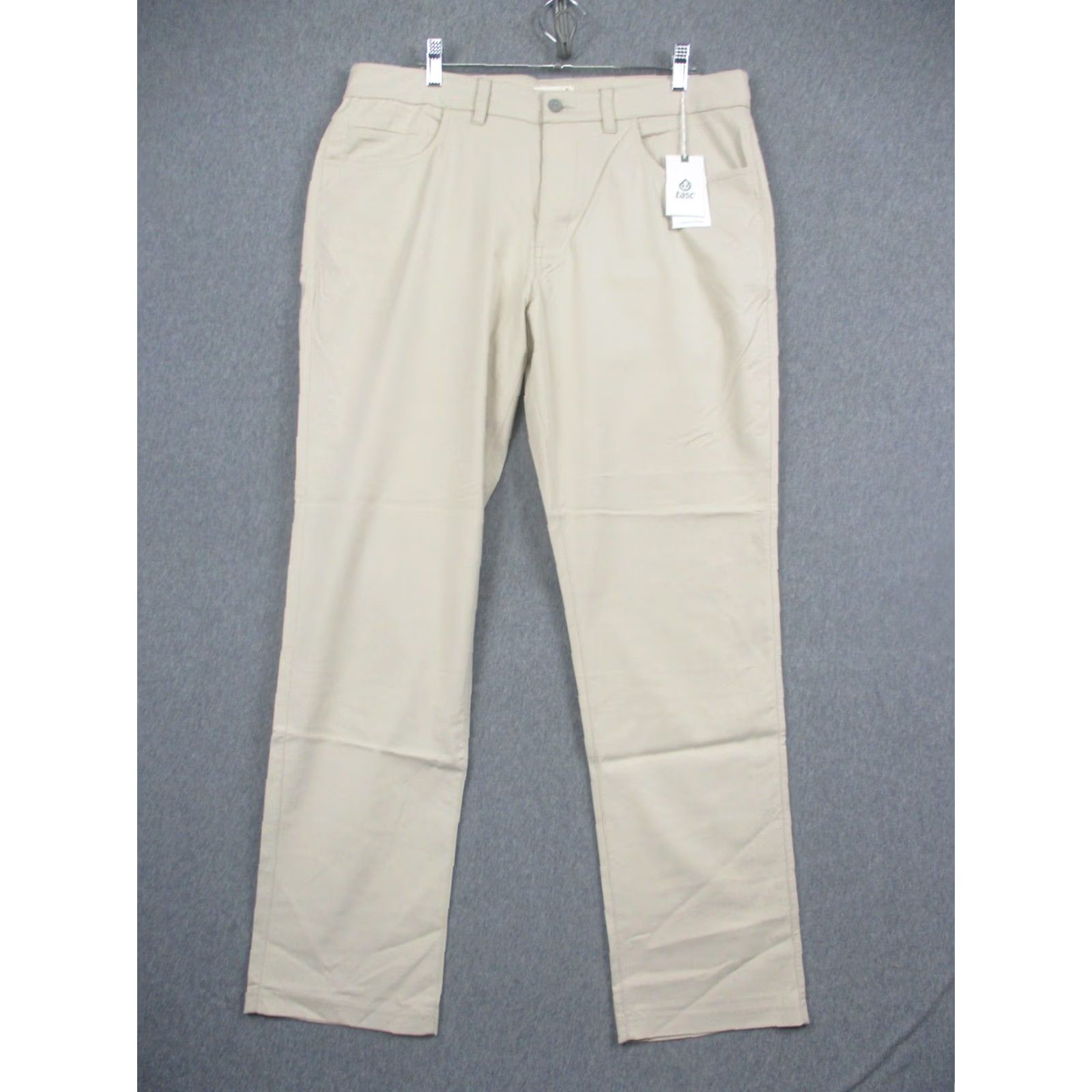 Vintage Tasc Mens Pants 35x32 Beige Motion Pant Khakis Straight Fit Stretch TM690-270 Size US 33 - 2 Thumbnail