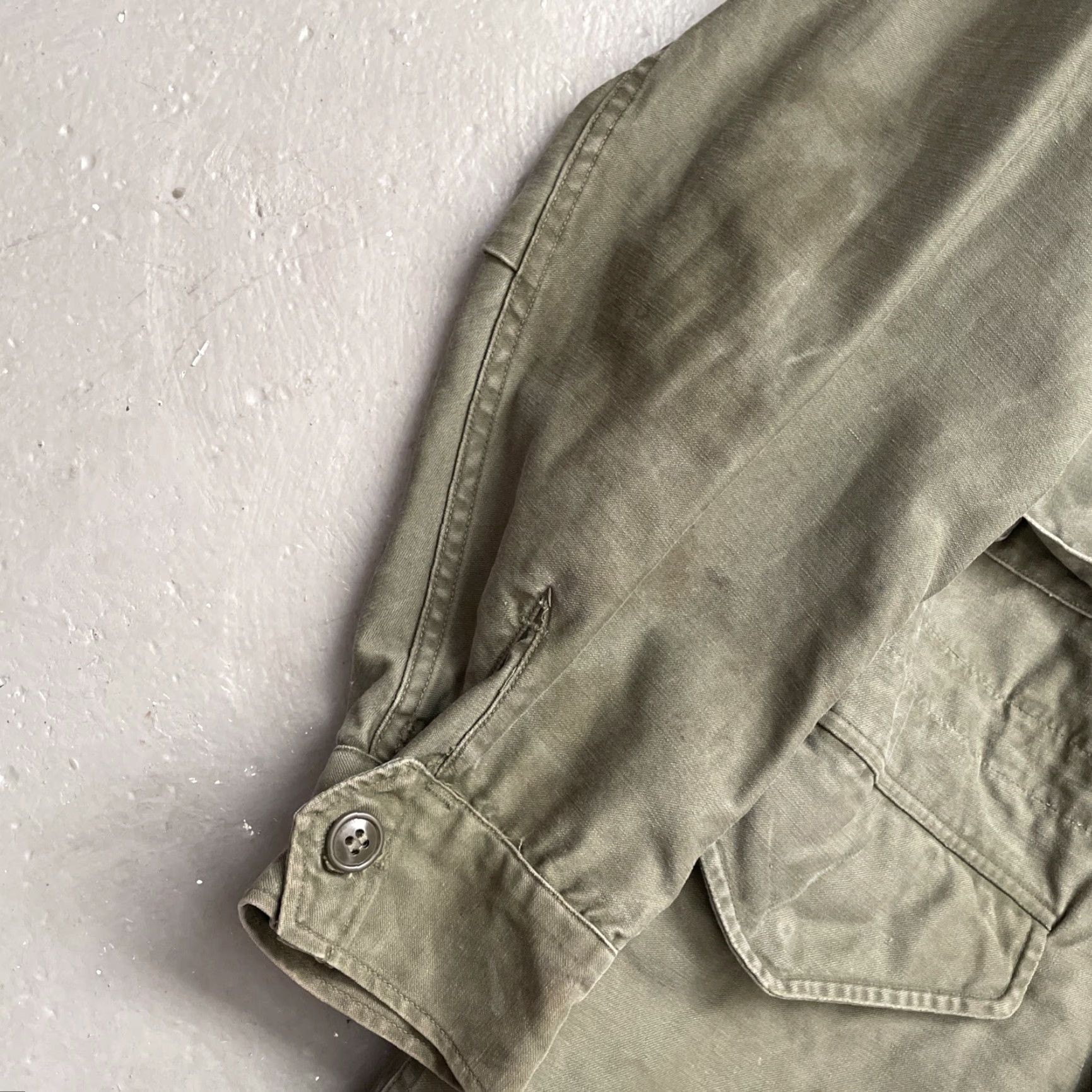 Vintage VINTAGE US Army Military Field Combat Sateen 9oz Jacket XS Regular Green Military Jacket Unisex Adults 1950s 1959 Army Korean Outdoor Utility Size US XS / EU 42 / 0 - 2 Thumbnail