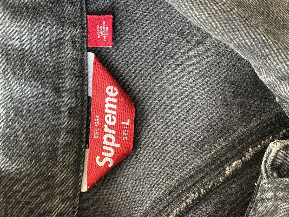 Supreme Supreme Black Denim Swirl Stitch Jacket size L Size US L / EU 52-54 / 3 - 4 Thumbnail