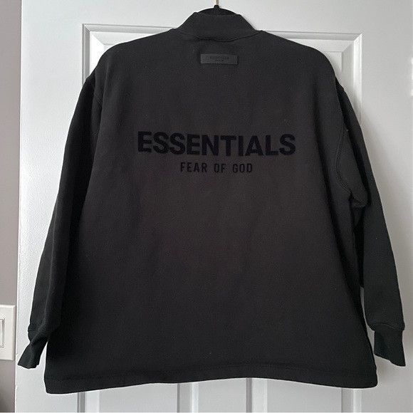 Essentials Fear of God Essentials Black Mock Neck Oversized Sweatshirt Size S / US 4 / IT 40 - 6 Thumbnail