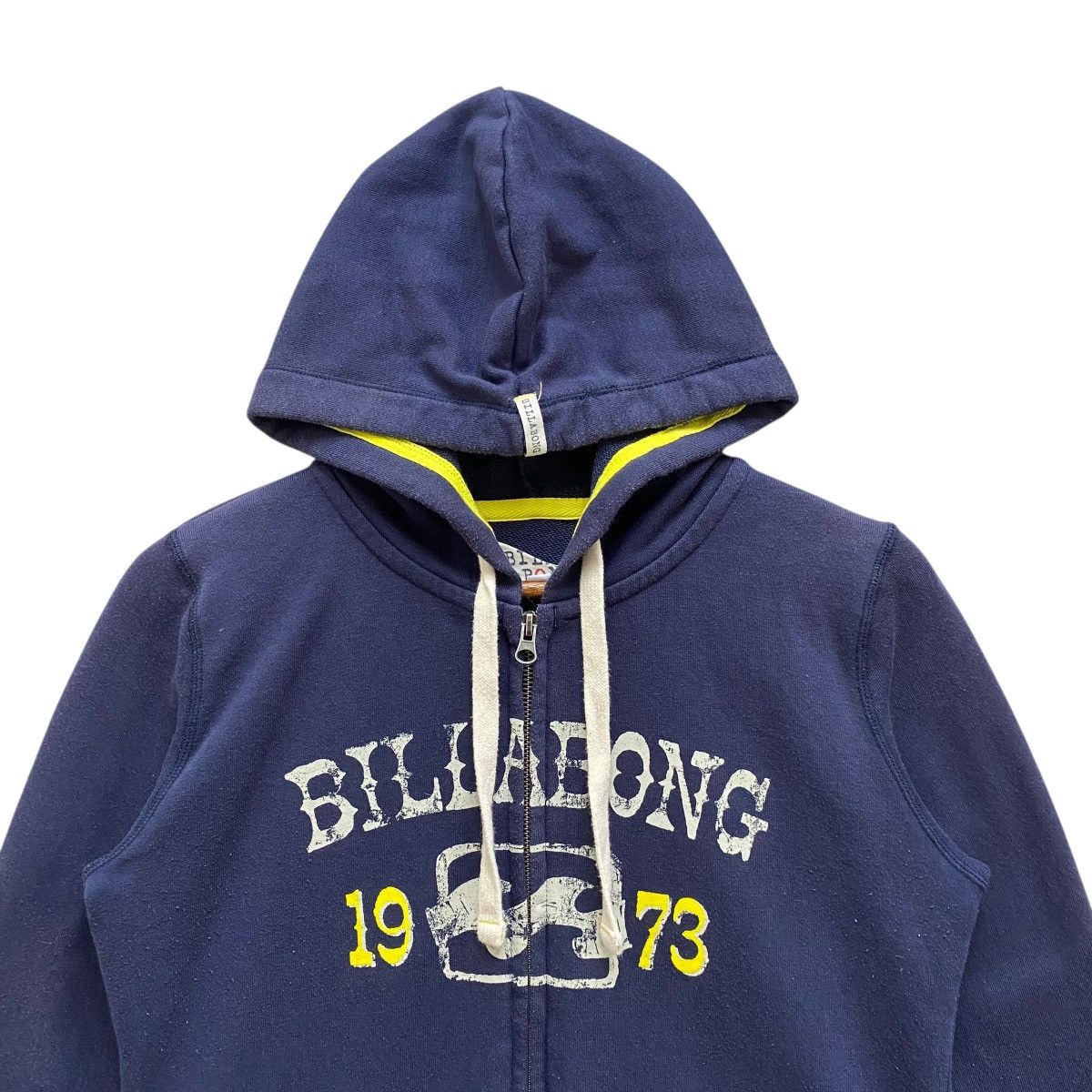 Billabong Vintage Billabong Hoodie Full Zip Navy Blue Medium Size US M / EU 48-50 / 2 - 2 Thumbnail