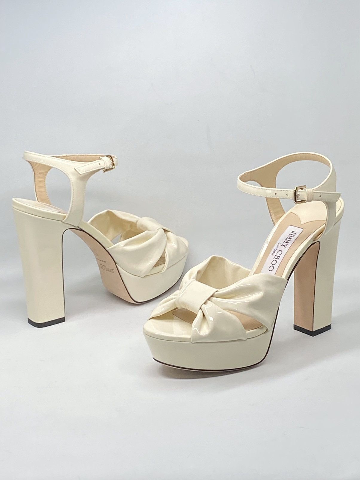 Jimmy Choo Jimmy Choo Patent Leather Ankle-Strap Platform Sandals Size US 8 / IT 38 - 5 Thumbnail