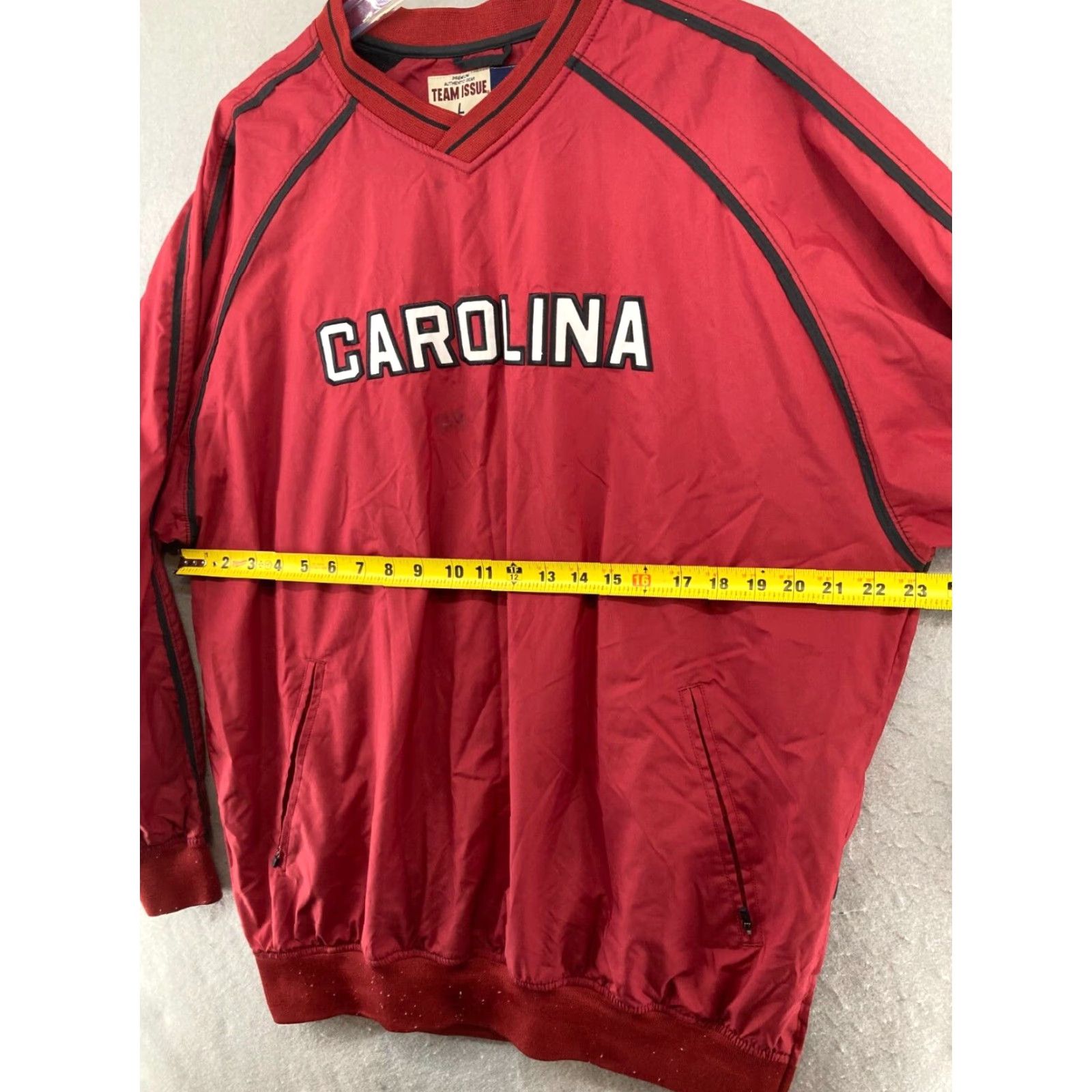 Russell Athletic VINTAGE Russell Athletic Mens Jacket Large Red SC Carolina Windbreaker Spellout Vintage Size US L / EU 52-54 / 3 - 2 Thumbnail