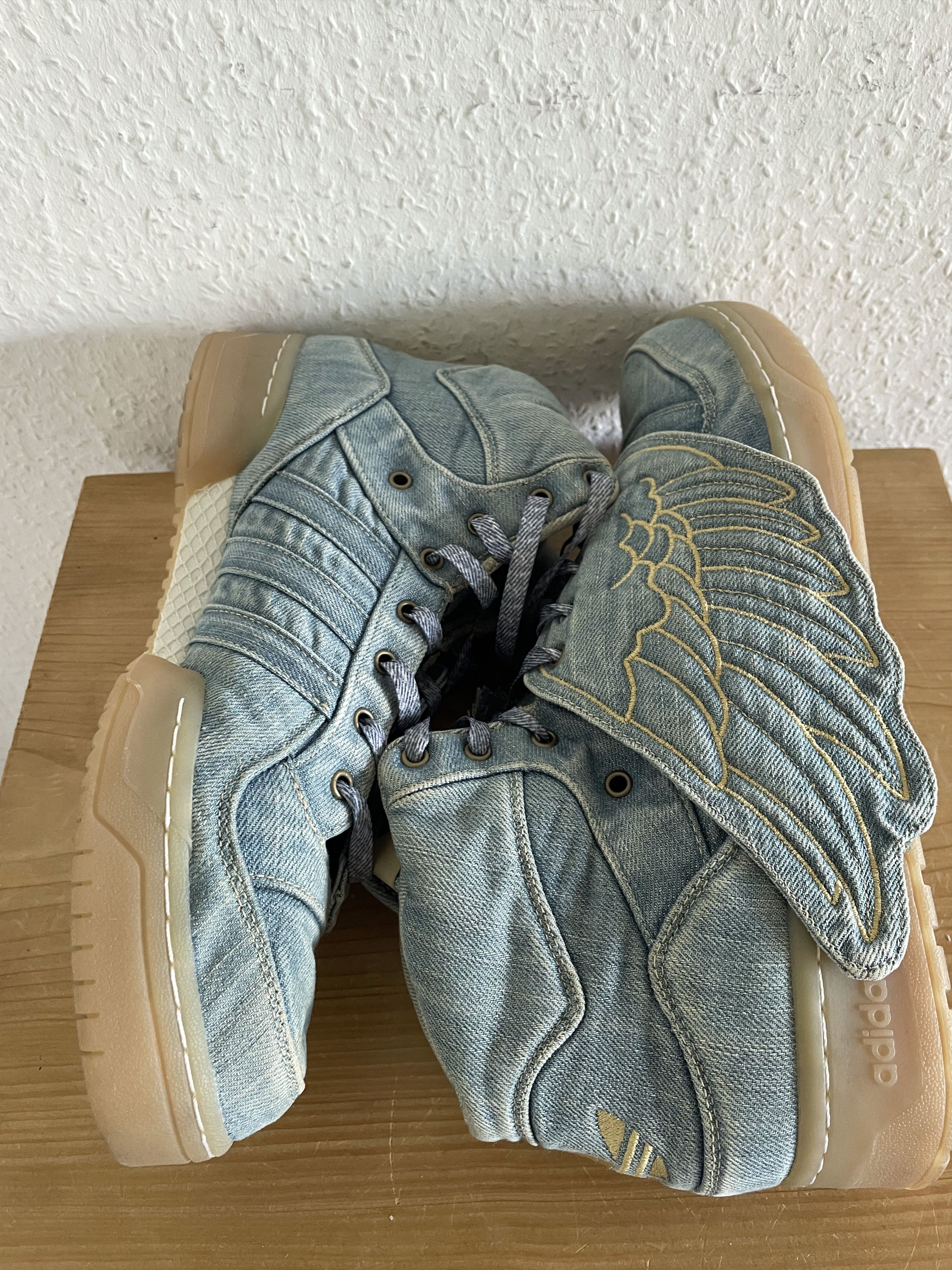 Adidas × Jeremy Scott JS Denim Wings Sneakers Size US 12.5 / EU 45-46 - 1 Thumbnail