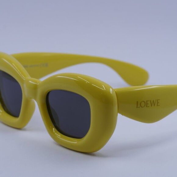 Loewe Loewe LW40117I 39A Sunglasses Shiny Yellow Cat Eye Frame Size ONE SIZE - 2 Thumbnail