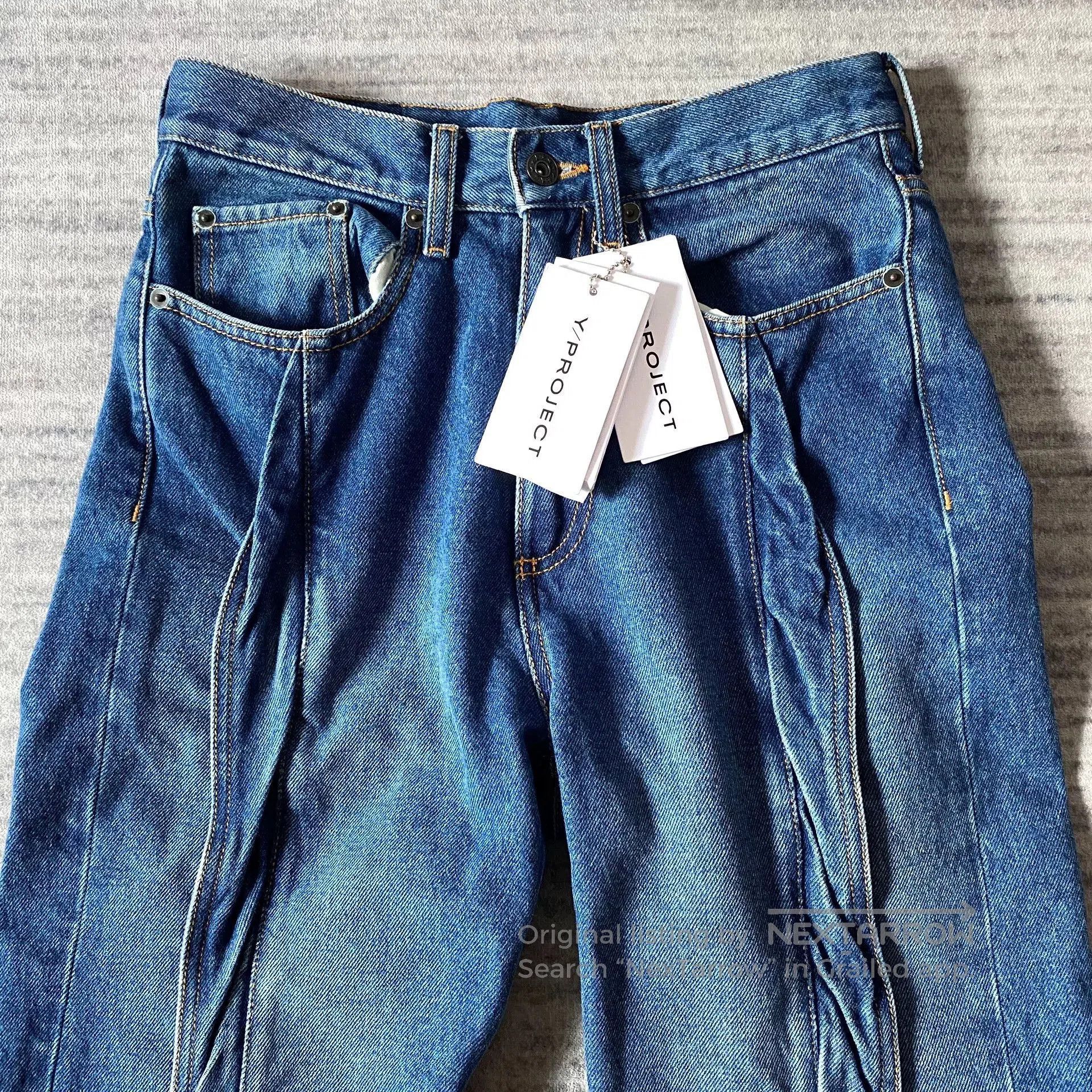 Y/Project layered 3D twisted denim long pants. Size US 27 - 2 Thumbnail
