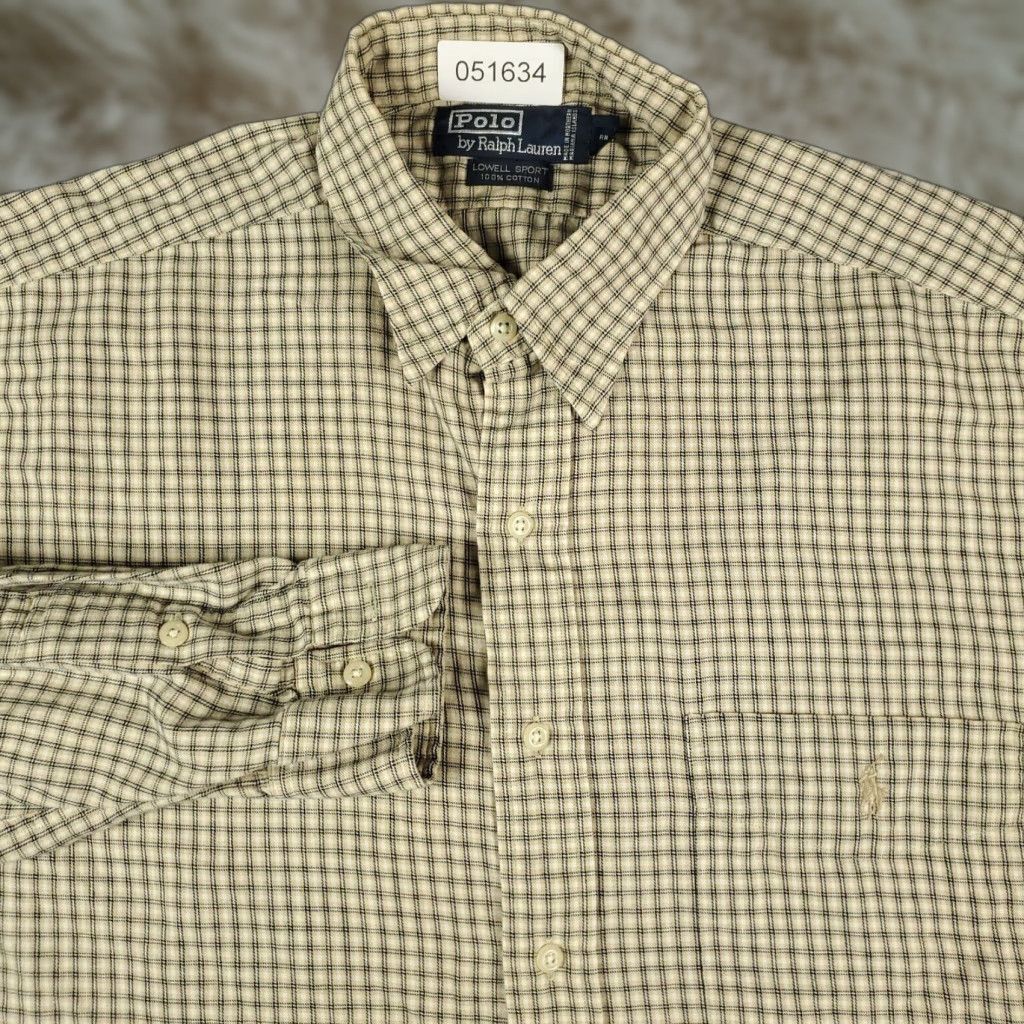 Ralph Lauren Ralph Lauren Shirt Mens Large Beige Plaid Long Sleeve Button-Up Casual Size US L / EU 52-54 / 3 - 1 Thumbnail