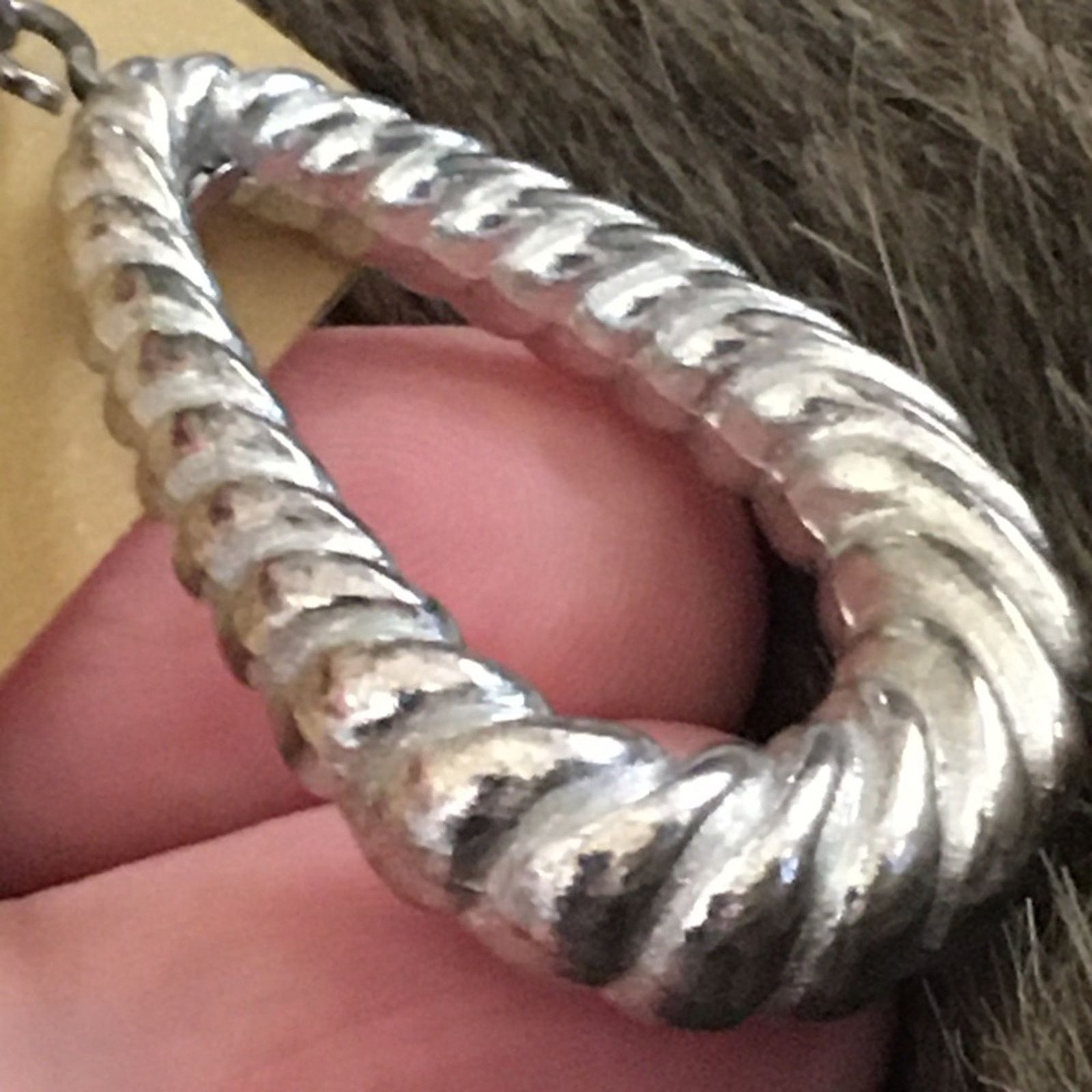 Vintage Vintage repurpose silver tone loop earrings Size ONE SIZE - 4 Thumbnail