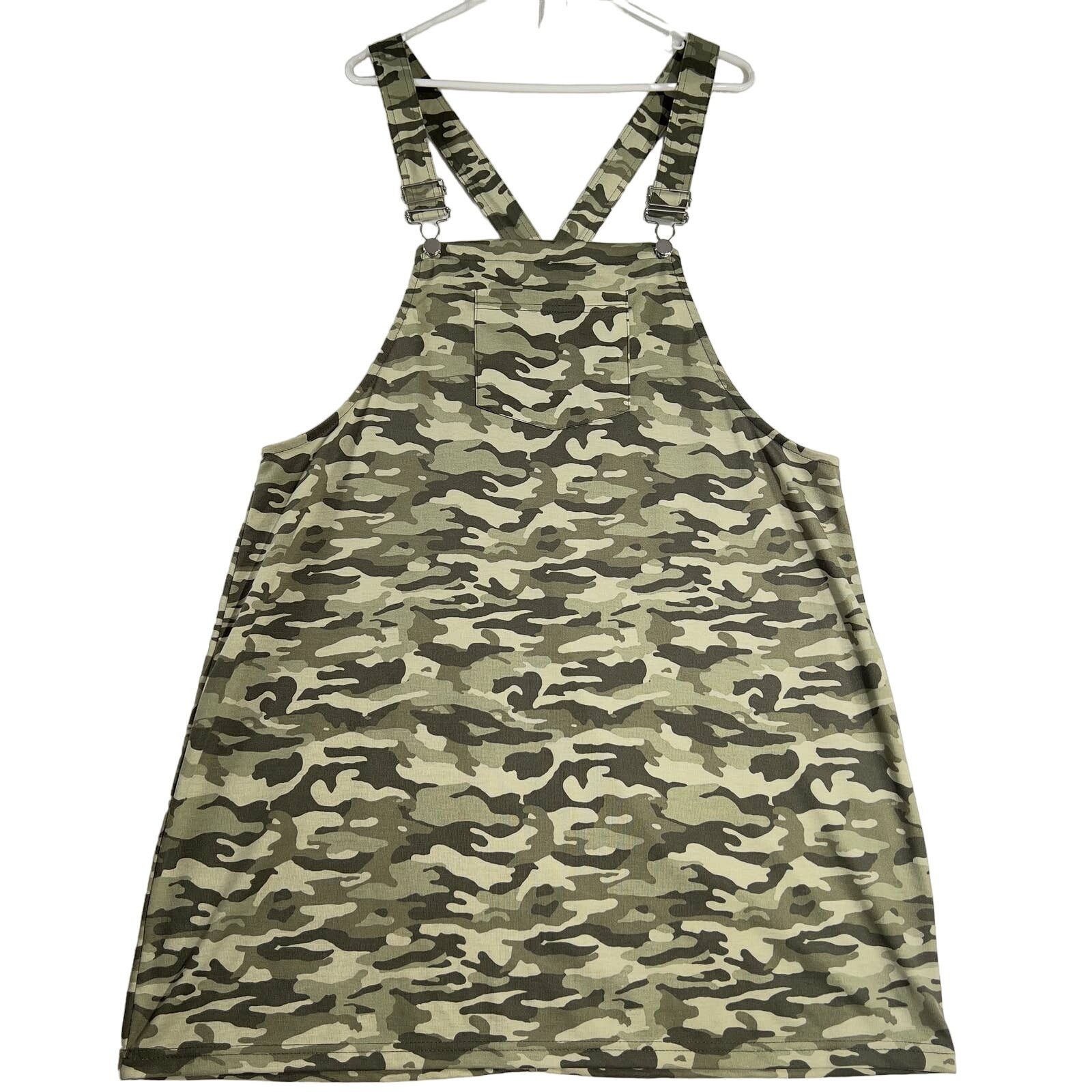 Other Jolie & Joy Camouflage Overalls Tunic Top Woman's 1X Green Size XL / US 12-14 / IT 48-50 - 1 Thumbnail
