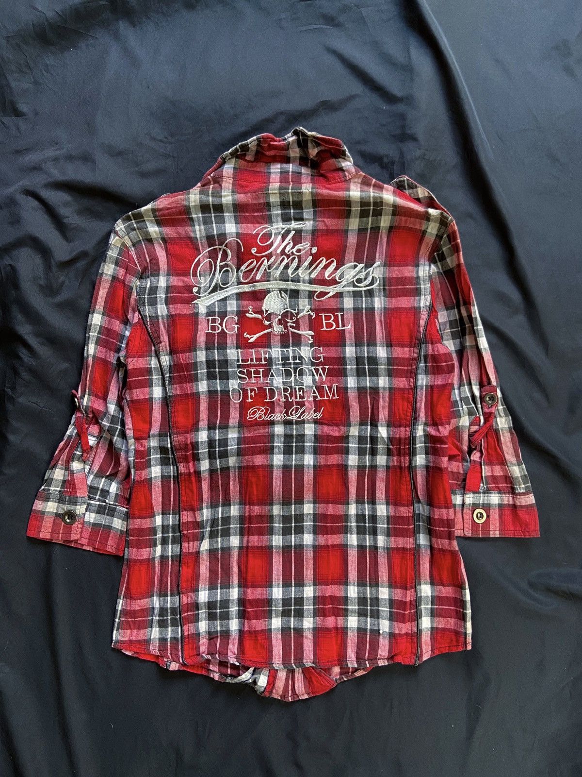 If Six Was Nine × Japanese Brand × Le Grande Bleu (L.G.B.) JAPANESE BERNING SHO SKULL ZIPPER BUTTON DOWN SHIRT Size US S / EU 44-46 / 1 - 2 Thumbnail