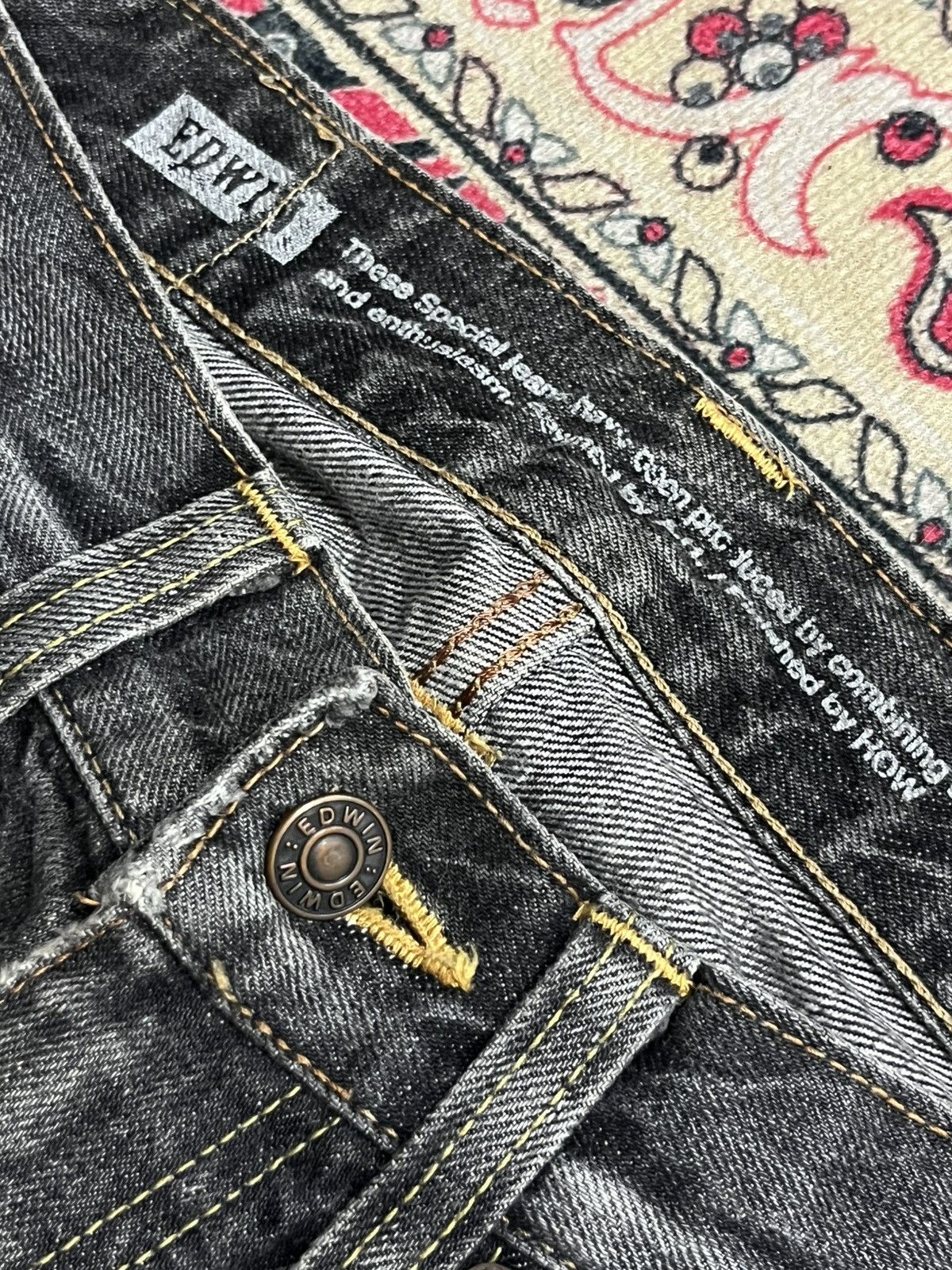 Edwin Vintage Japan Edwin 503 Sulpher Faded Washed Straight Jeans Size US 28 / EU 44 - 5 Thumbnail