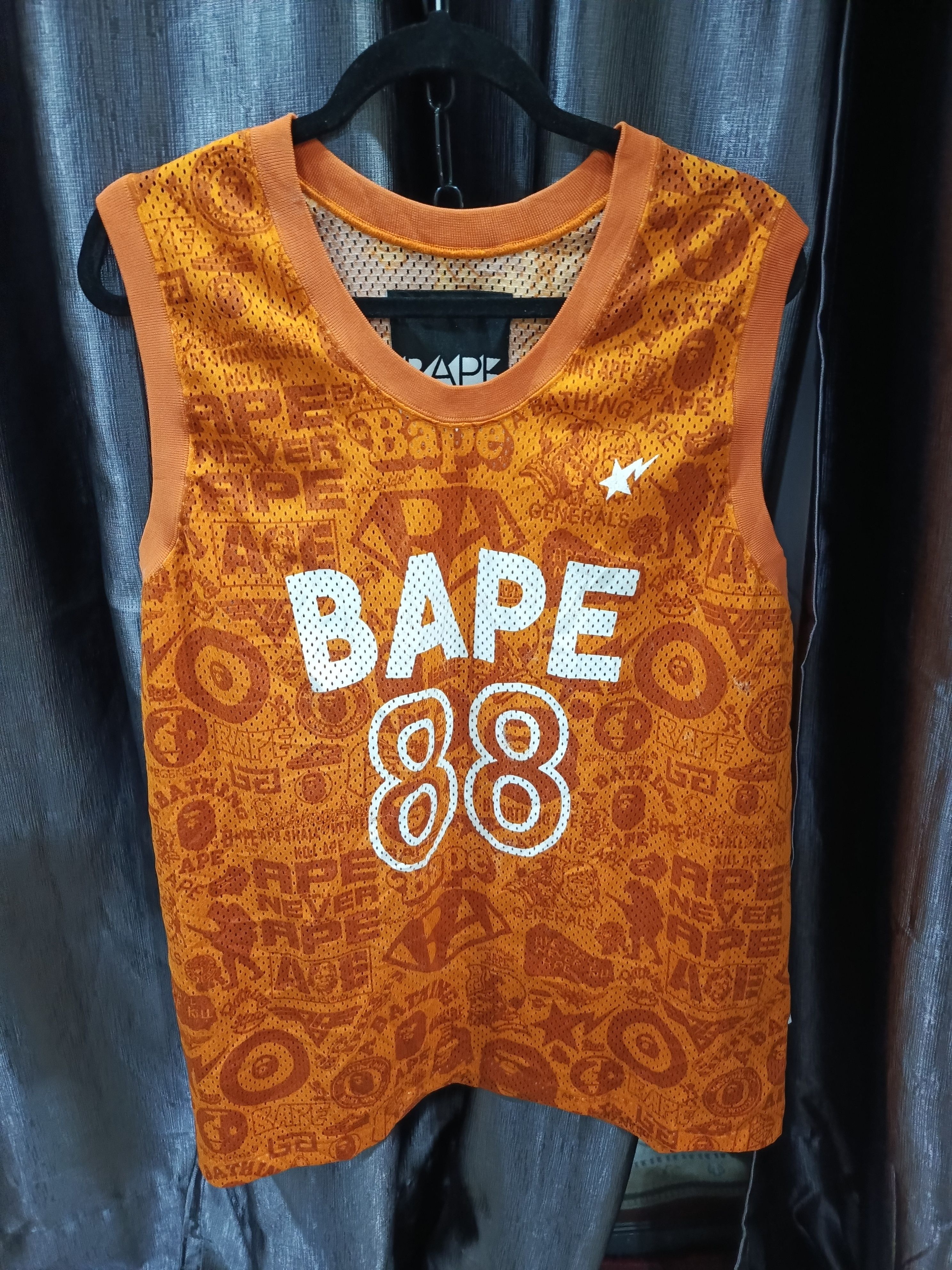 Bape BAPE (A Bathing Ape) basketball jersey. "BAPE 88" Size US XL / EU 56 / 4 - 1 Thumbnail