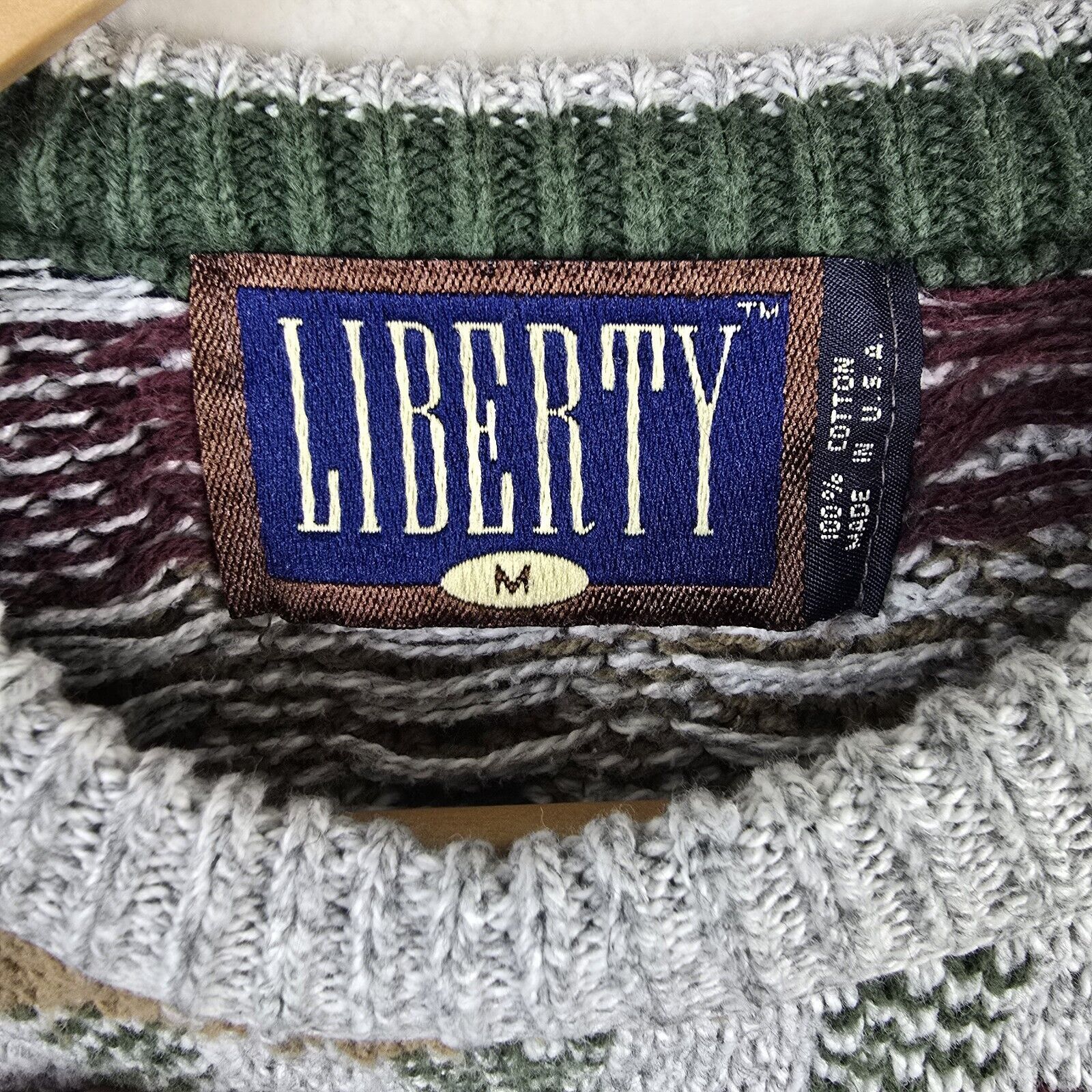 Liberty Vtg 90s Liberty Men's Heavyweight Knit Sweatshirt Sz Medium Size US M / EU 48-50 / 2 - 4 Thumbnail