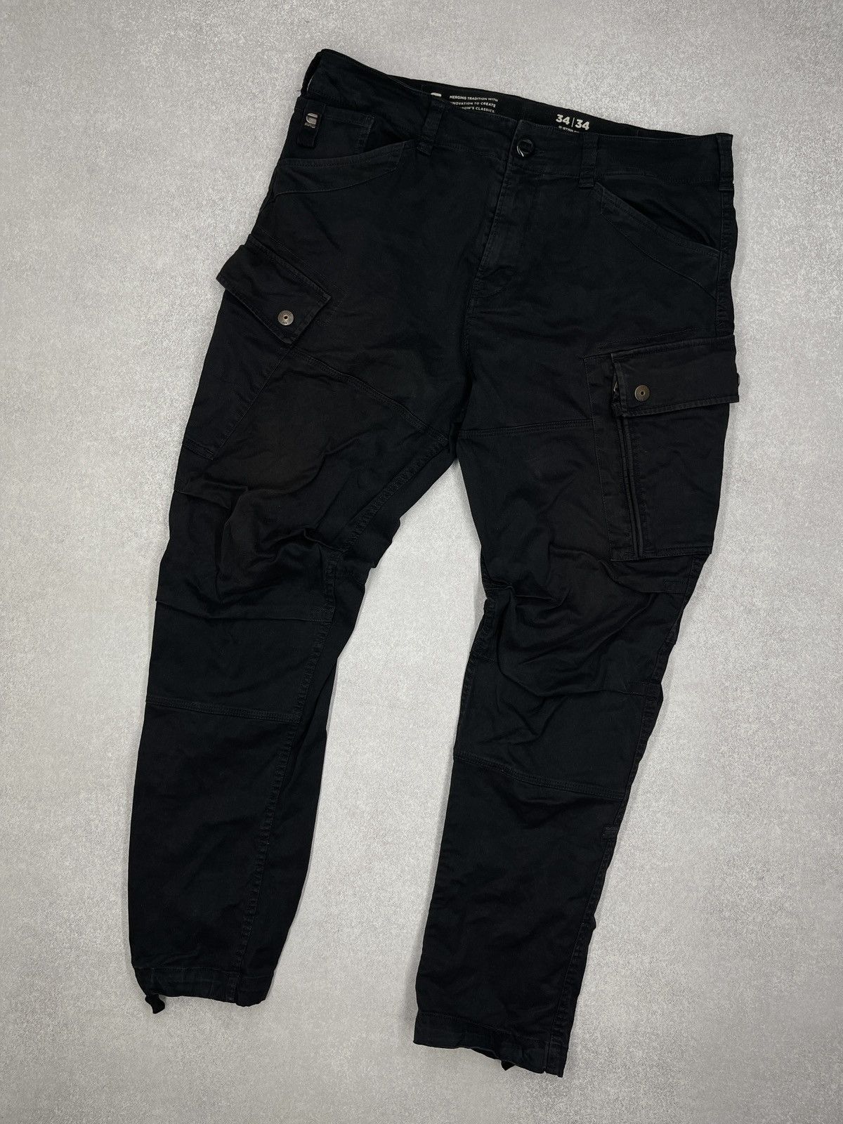 G Star Raw Roxic Cargo Pants Black Multipocket Y2K