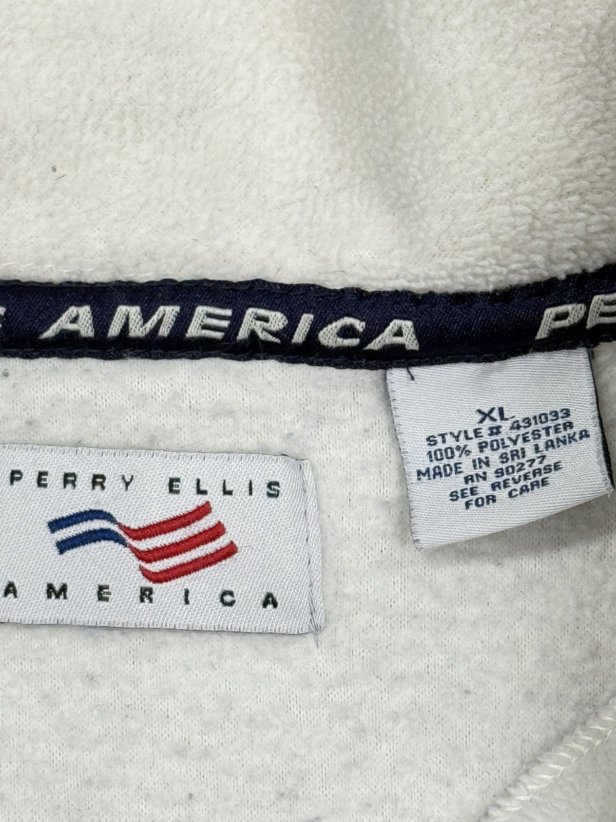 Perry Ellis Vintage Perry Ellis America Spellout Collar Quarter Zip Size US XL / EU 56 / 4 - 3 Thumbnail