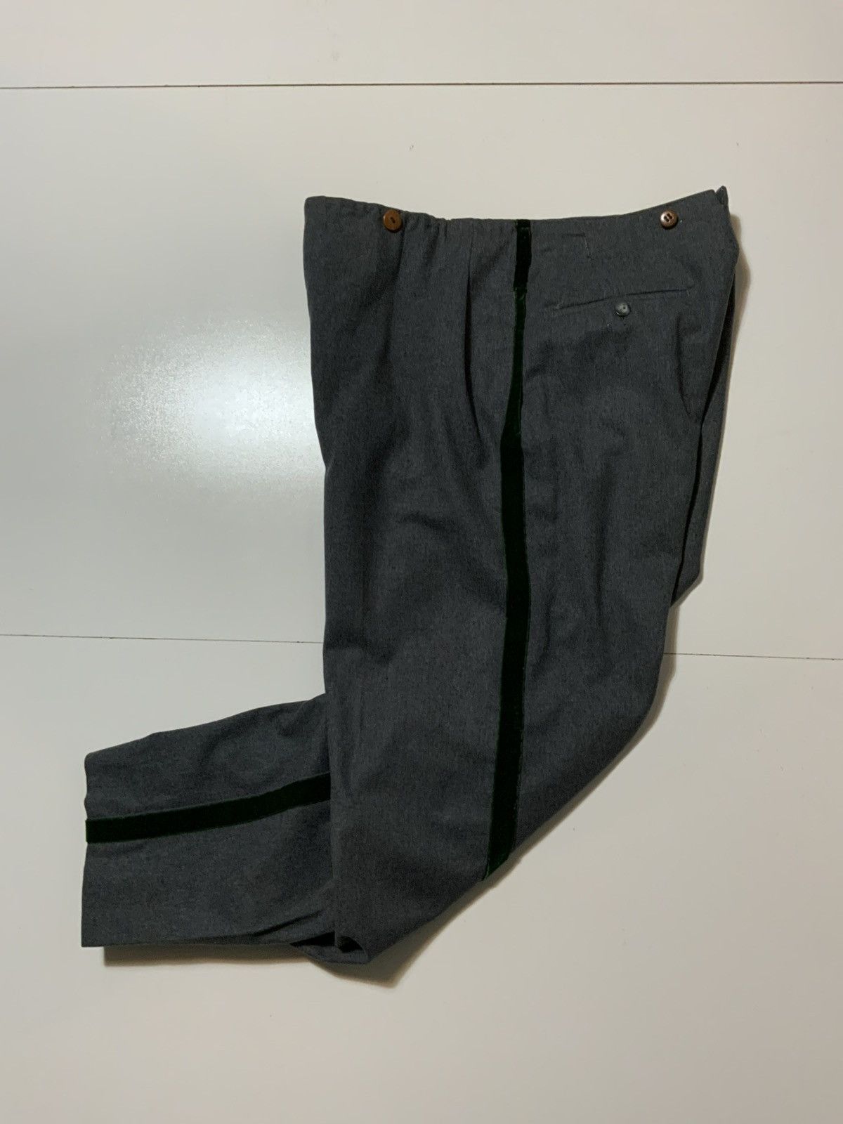Vintage Vintage 1950s 60s Sy Devore Hollywood Wool Velvet Trim Pants Size US 36 / EU 52 - 2 Thumbnail