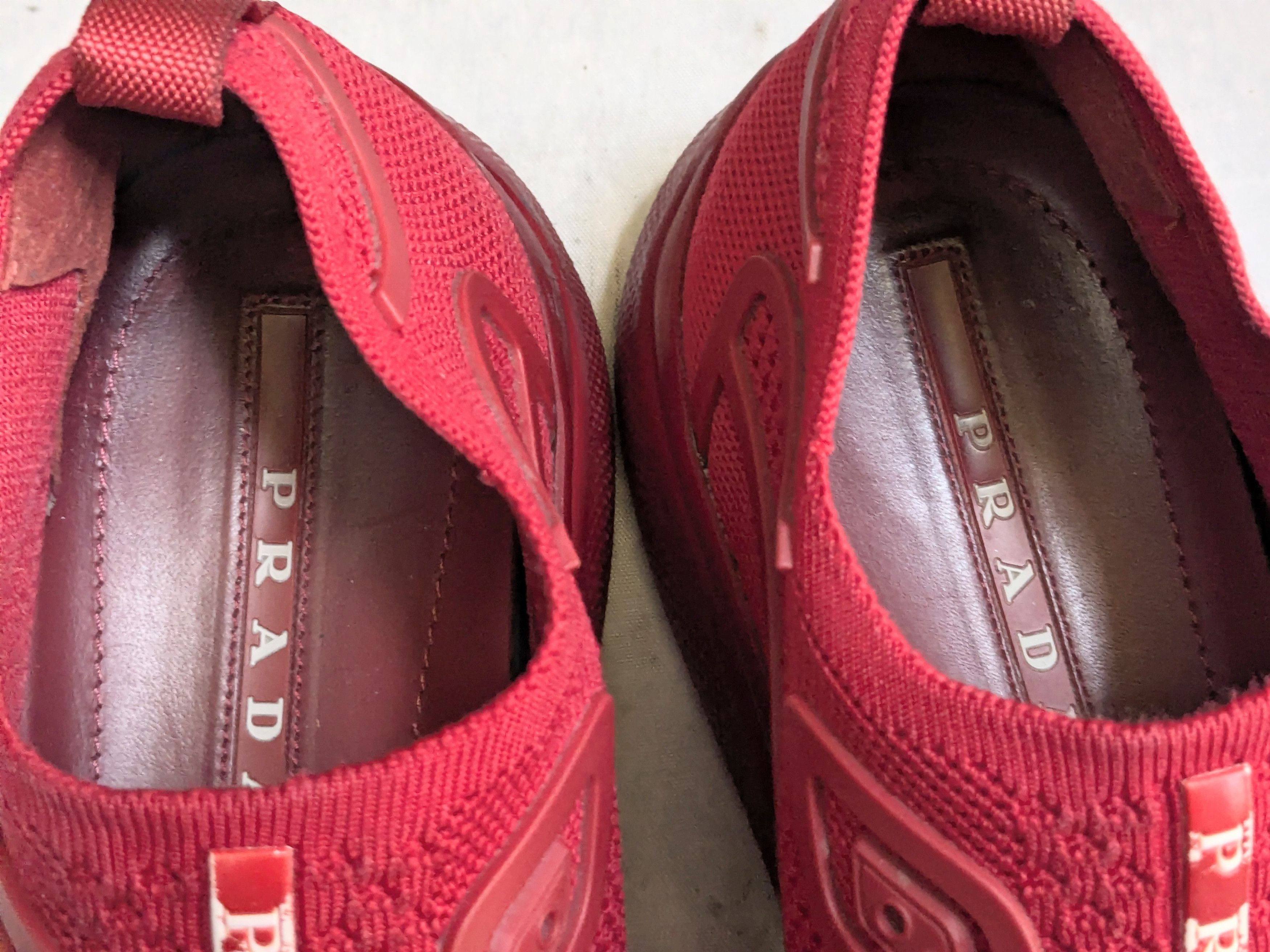 Prada Prada America's Cup Sneakers Red 9 Knit Low Tops Size US 9 / EU 42 - 8 Thumbnail