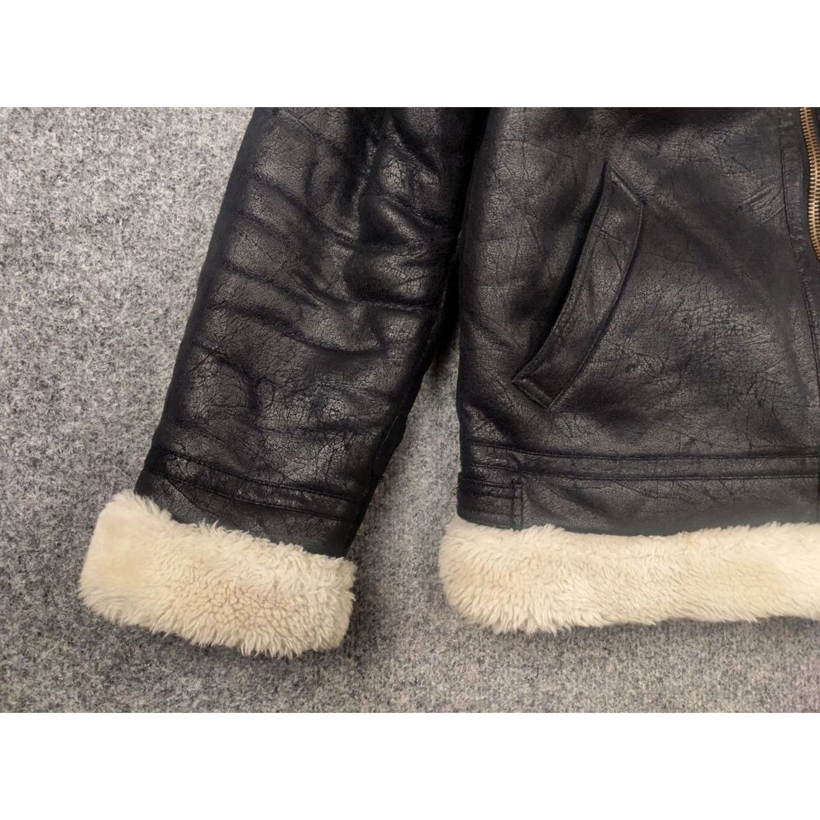 Vintage VINTAGE Alpha B3 Flying Men’s Faux Shearling Black Jacket Winter Army Jacket Size US M / EU 48-50 / 2 - 7 Thumbnail