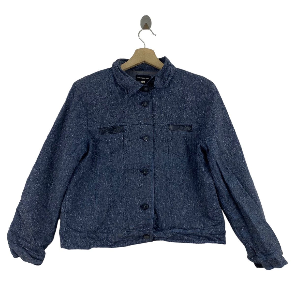 Other NUOVO QUARANTA Italian Designer Button Up Navy Wool Coat Size M / US 6-8 / IT 42-44 - 1 Thumbnail