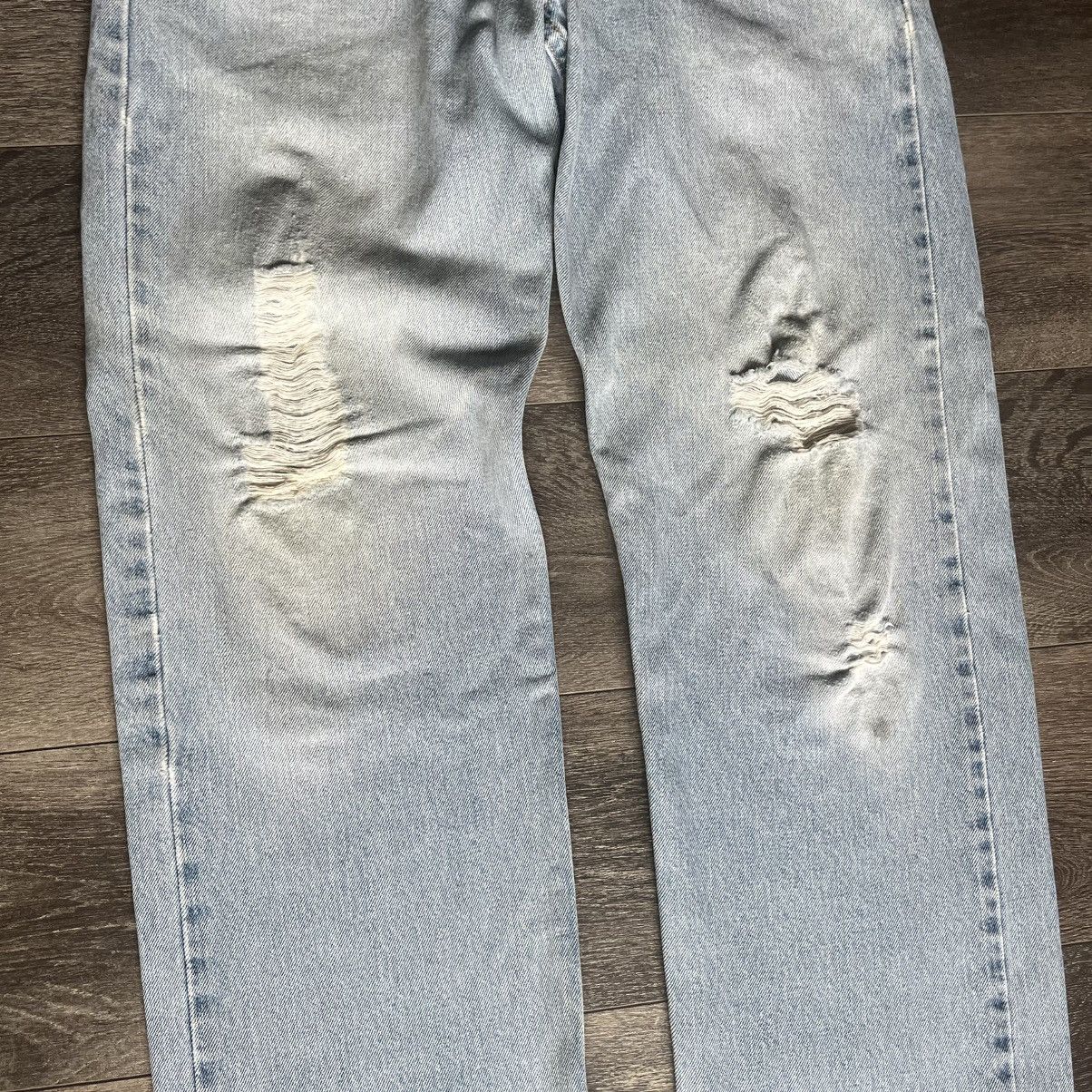 Levi's Vintage Levi’s 505 Light Blue Regular Fit Denim Jeans 34x30 Size US 34 / EU 50 - 7 Thumbnail