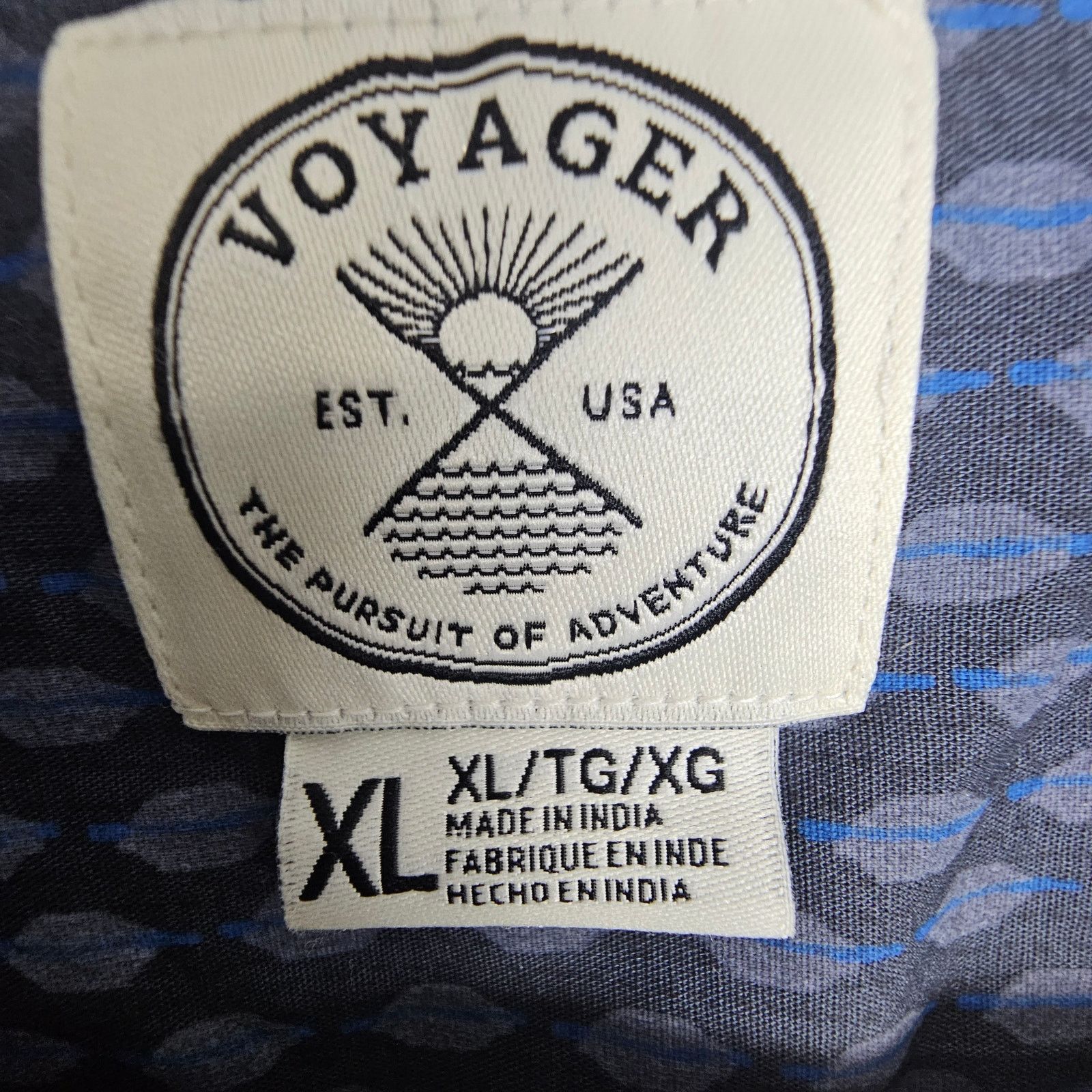 Voyage Voyager Mens Geometric Print Shirt XL Grunge Skater Casual Size US XL / EU 56 / 4 - 6 Thumbnail