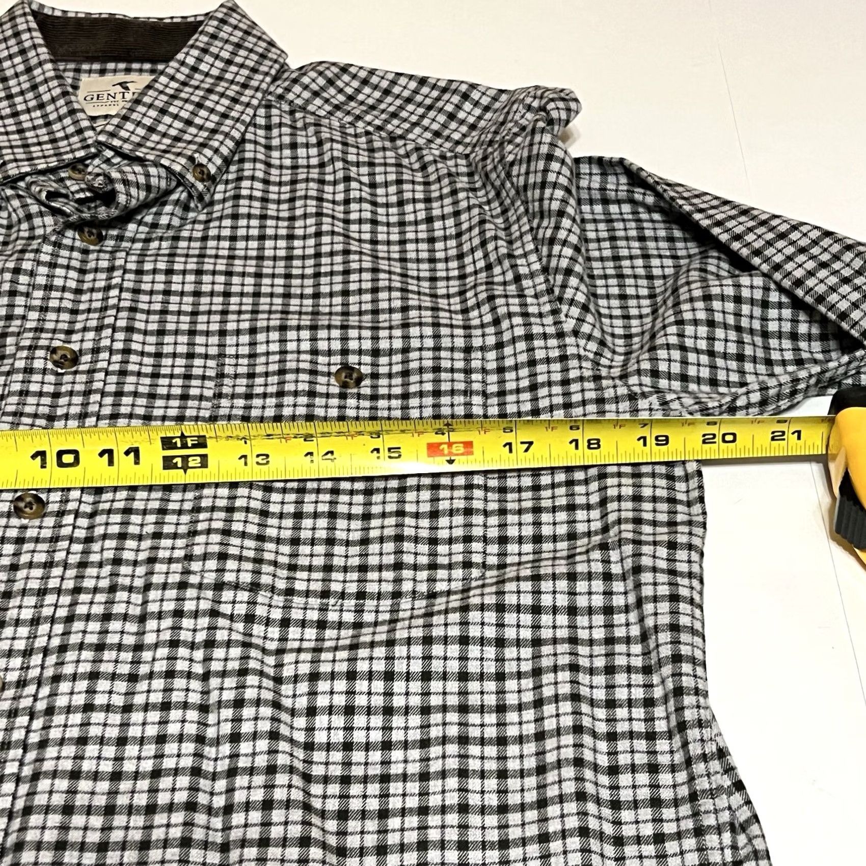 Vintage Genteal Shirt Plaid Button-Up Long Sleeve Cotton Flannel Mens Size S Gray 100% Cotton Button-Down Collar Pocket Size US S / EU 44-46 / 1 - 6 Thumbnail
