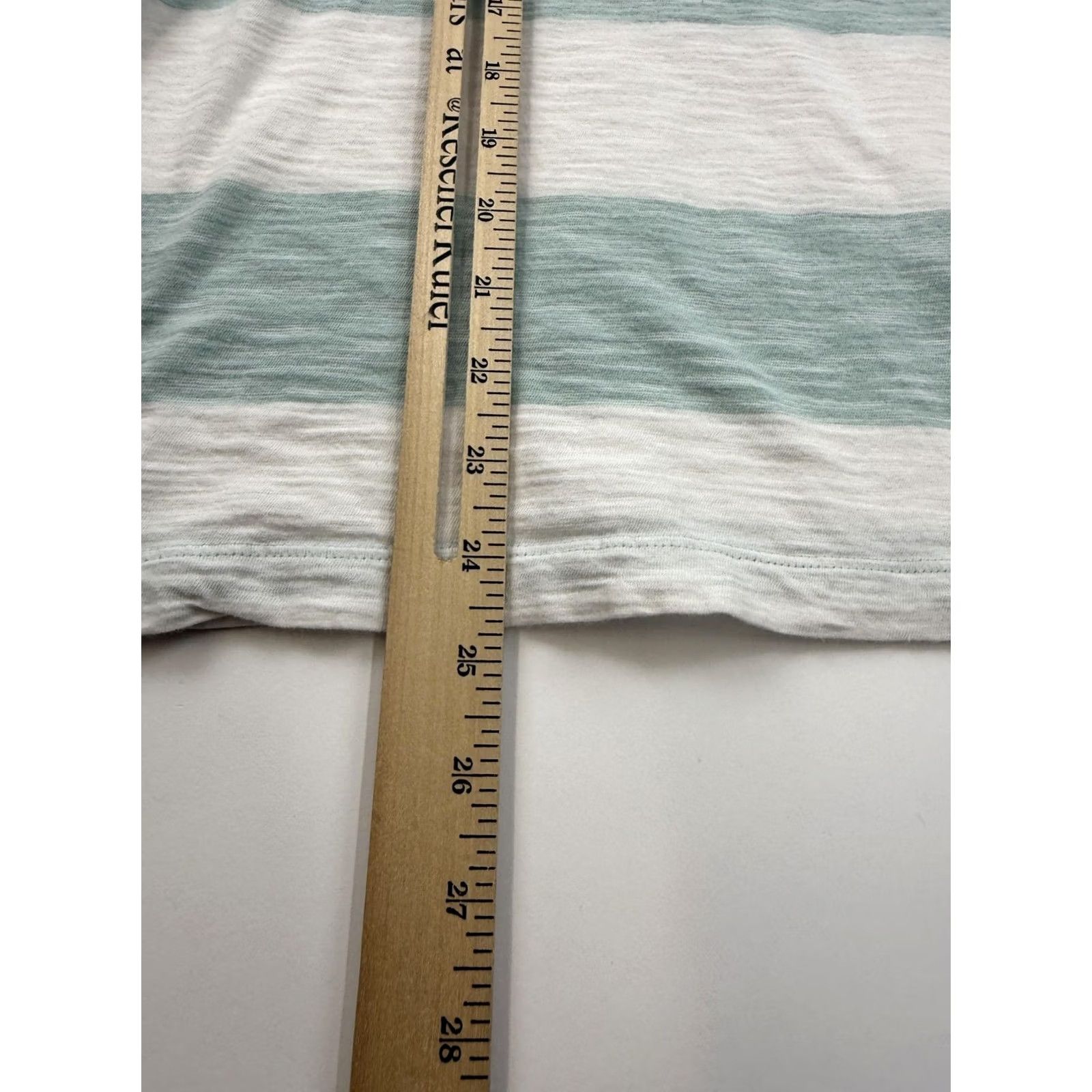 Gap Gap Shirt Mens Large Green White Striped V-Neck Cotton Tee Casual Tagless Size US L / EU 52-54 / 3 - 7 Thumbnail
