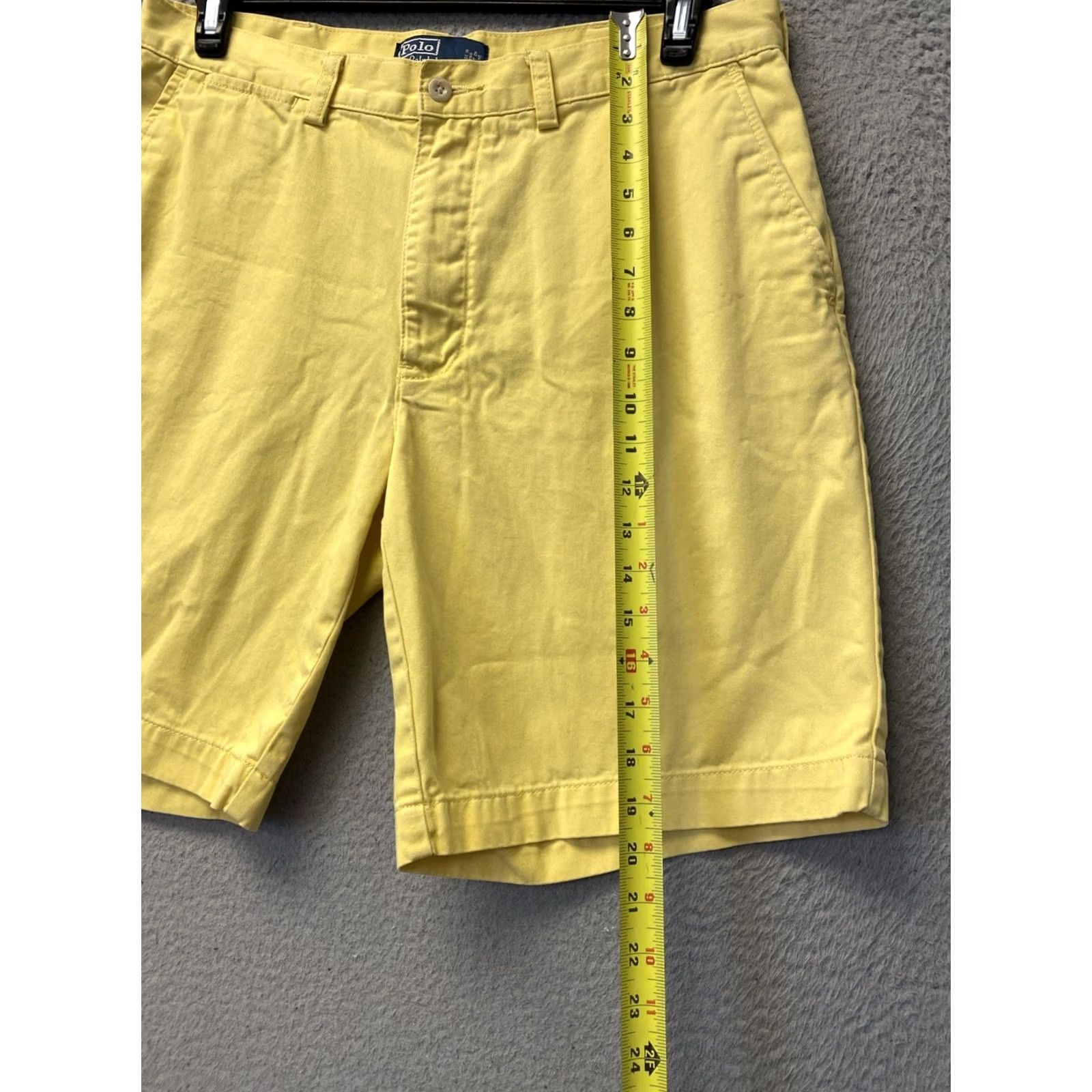 Polo Ralph Lauren Polo Ralph Lauren Shorts Bermuda 34 Yellow 100% Cotton Button Mens Beach Spring Chino Regular 34 Size 24" / US 00 / IT 34 - 4 Thumbnail