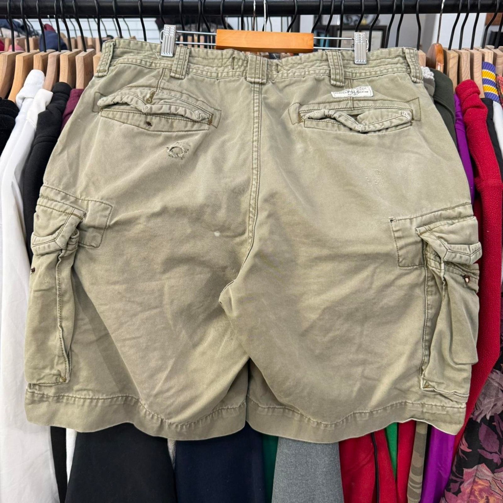 Polo Ralph Lauren Vintage 90s Polo Ralph Lauren Distressed & Faded Cargo Pants Size US 36 / EU 52 - 7 Thumbnail