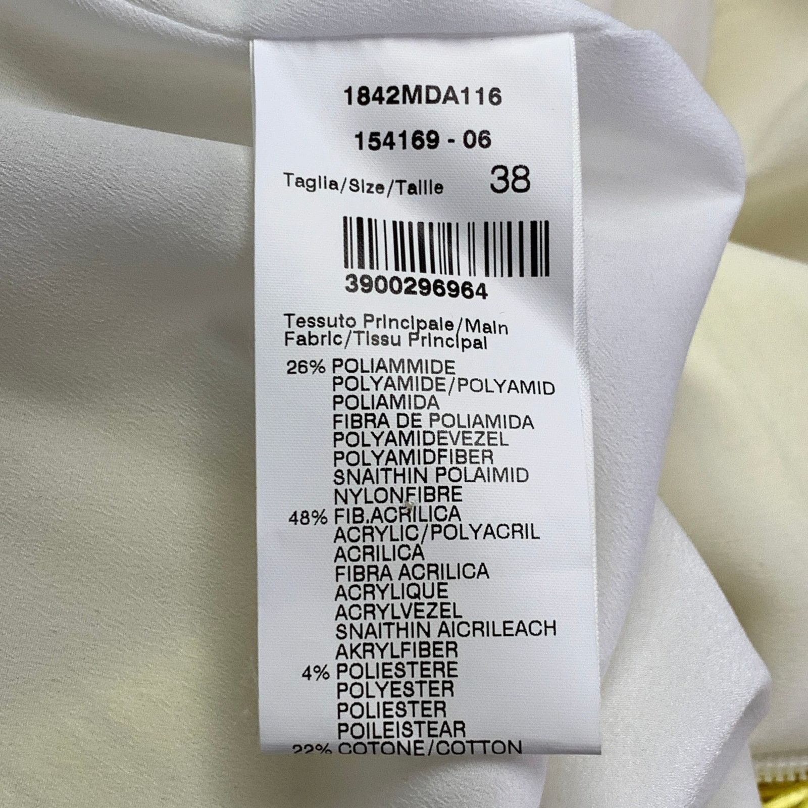 MSGM MSGM Size 4 Yellow Polyamide Blend Fringe Shift Dress Size S / US 4 / IT 40 - 5 Thumbnail