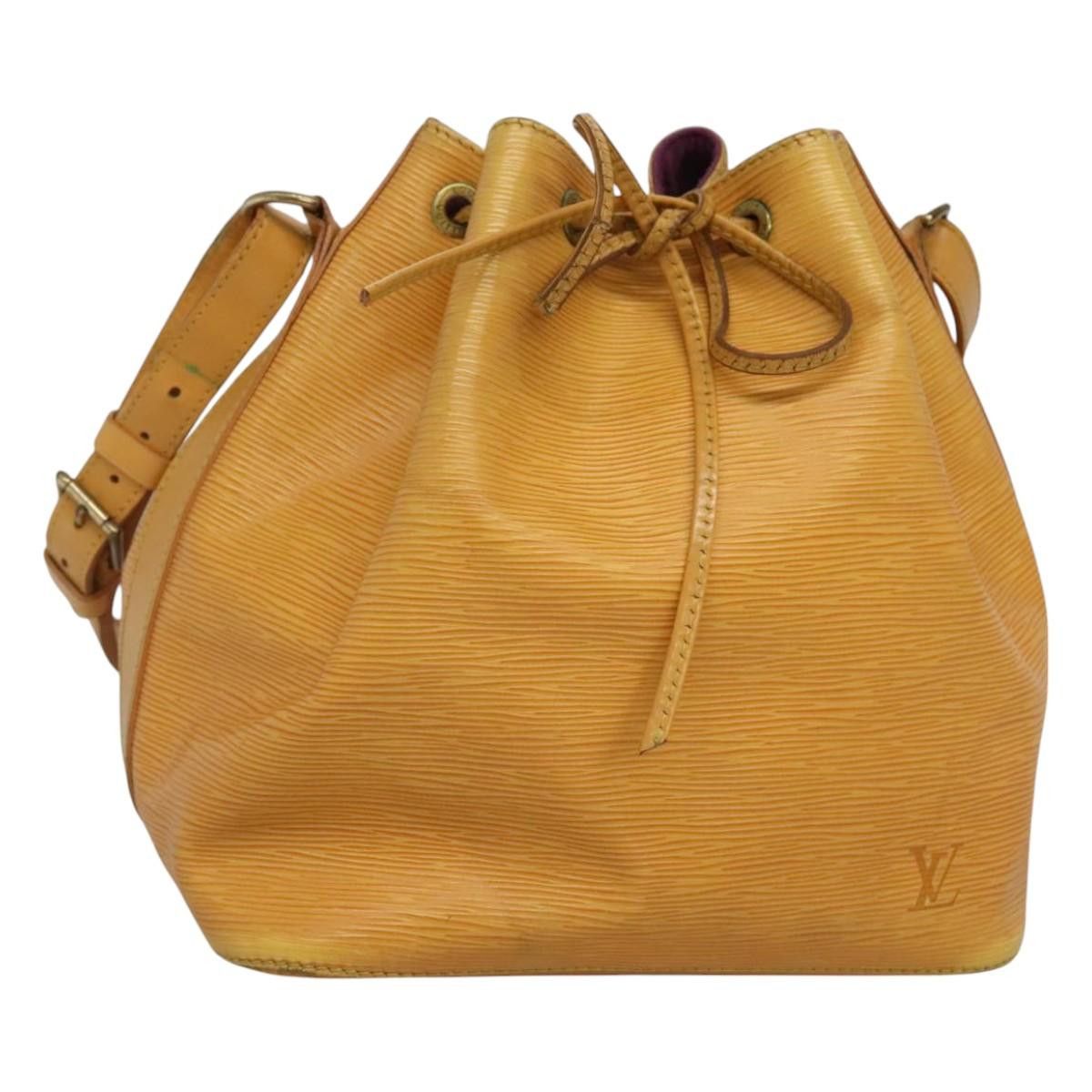 Louis Vuitton Epi Petit Noe Shoulder Bag Yellow M44109 Lv Auth My367, Women's