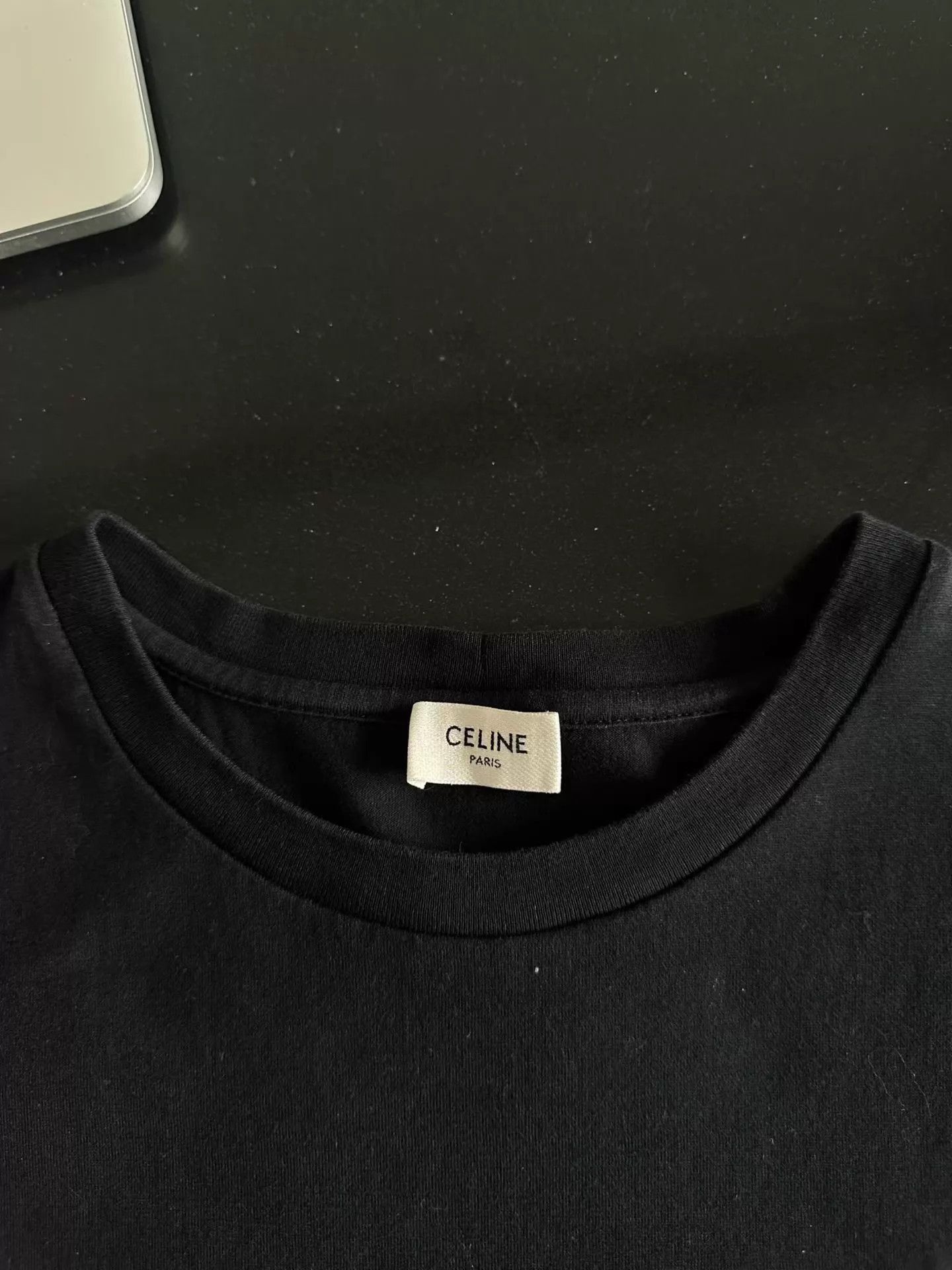Celine CELINE Black Logo Short Sleeve Tee Size M (New) Size US M / EU 48-50 / 2 - 3 Thumbnail