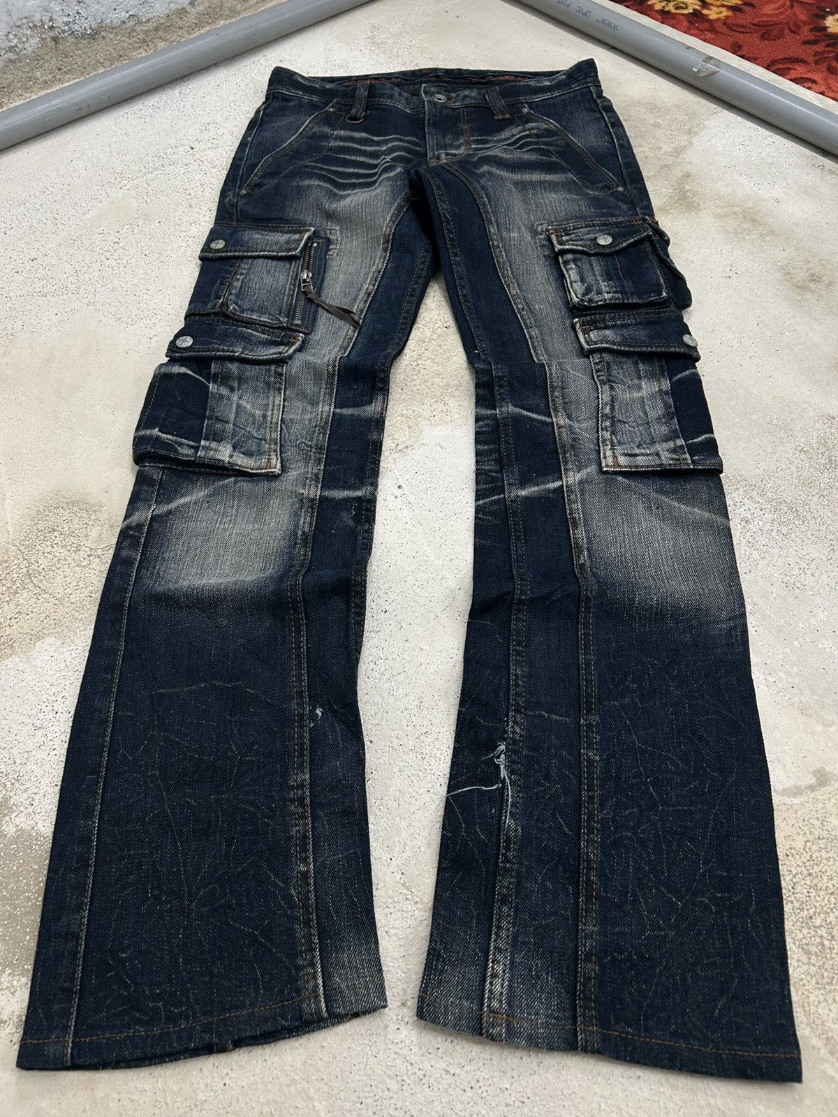 Nicole Club Men Archive Mud Washed Whiskering Cargo Pocket