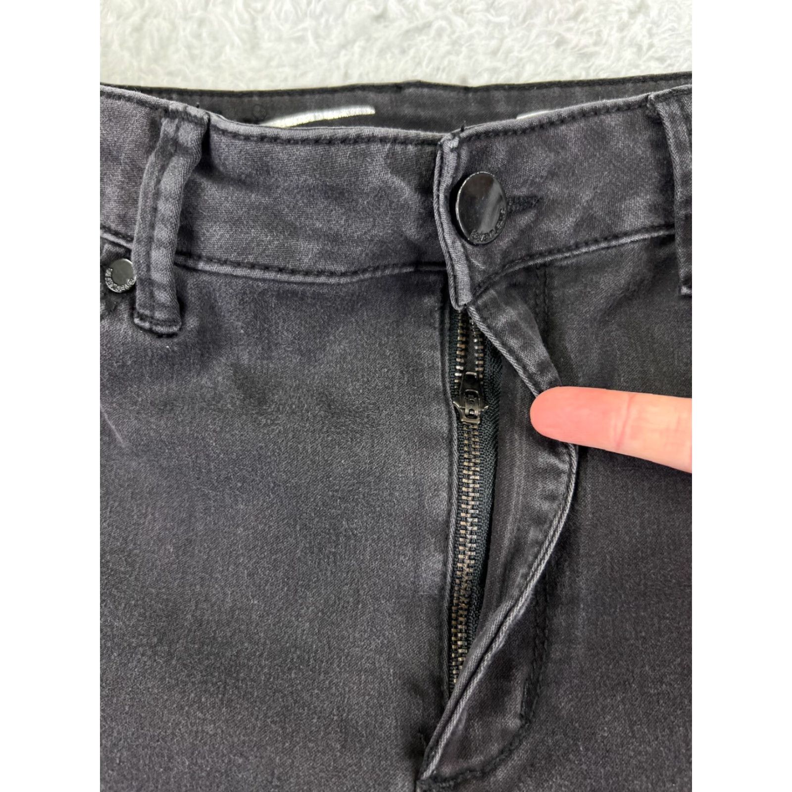 Vintage Seven7 Jeans Women 16 Black Denim Skinny High Rise Cotton Embellished 5-Pocket Designer American Jeans Mens? Size 38" / US 16 / IT 52 - 5 Thumbnail