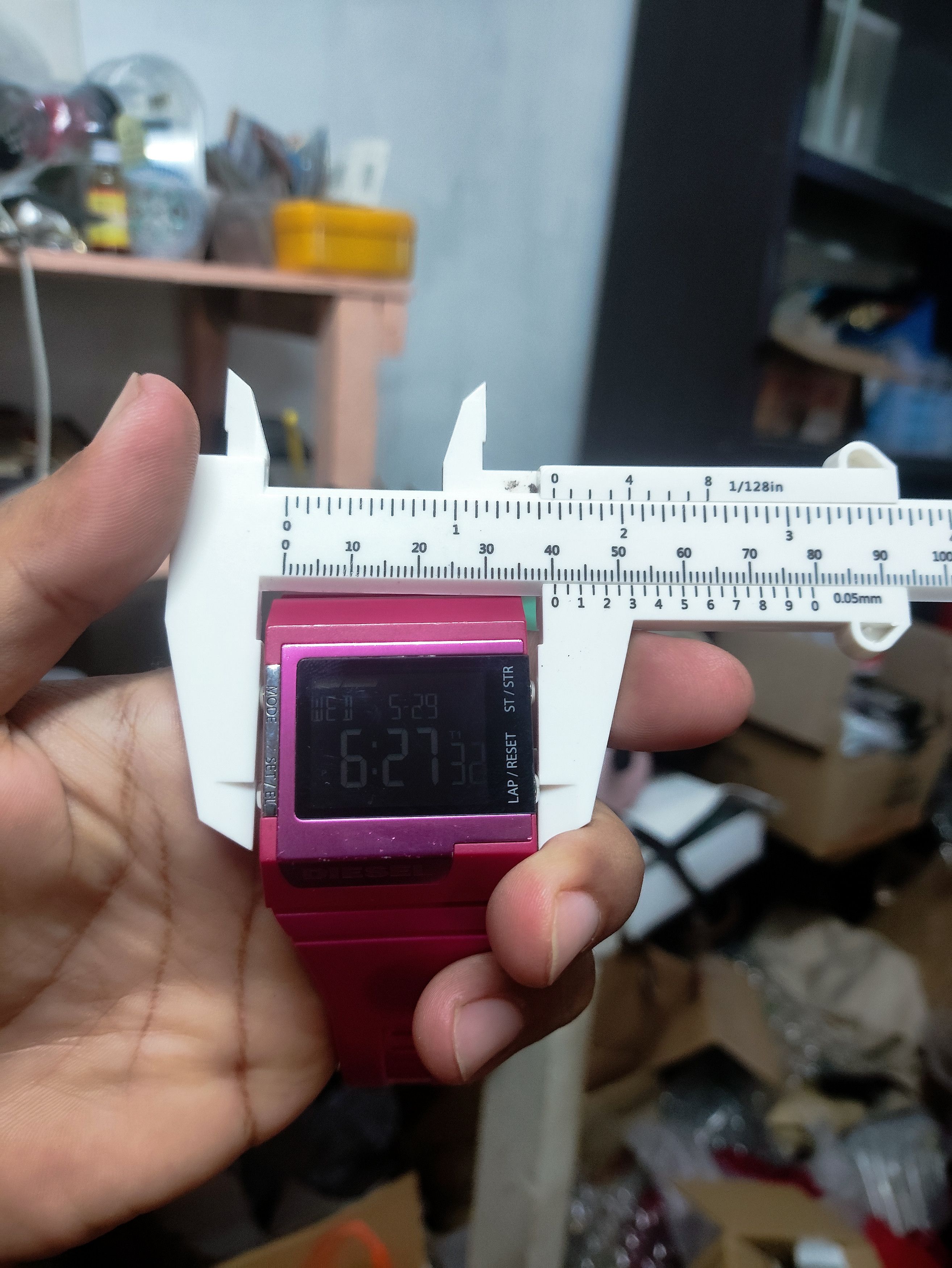 Diesel Vintage 💥 Diesel Digital Watch Red Metallic Monster Size ONE SIZE - 5 Thumbnail