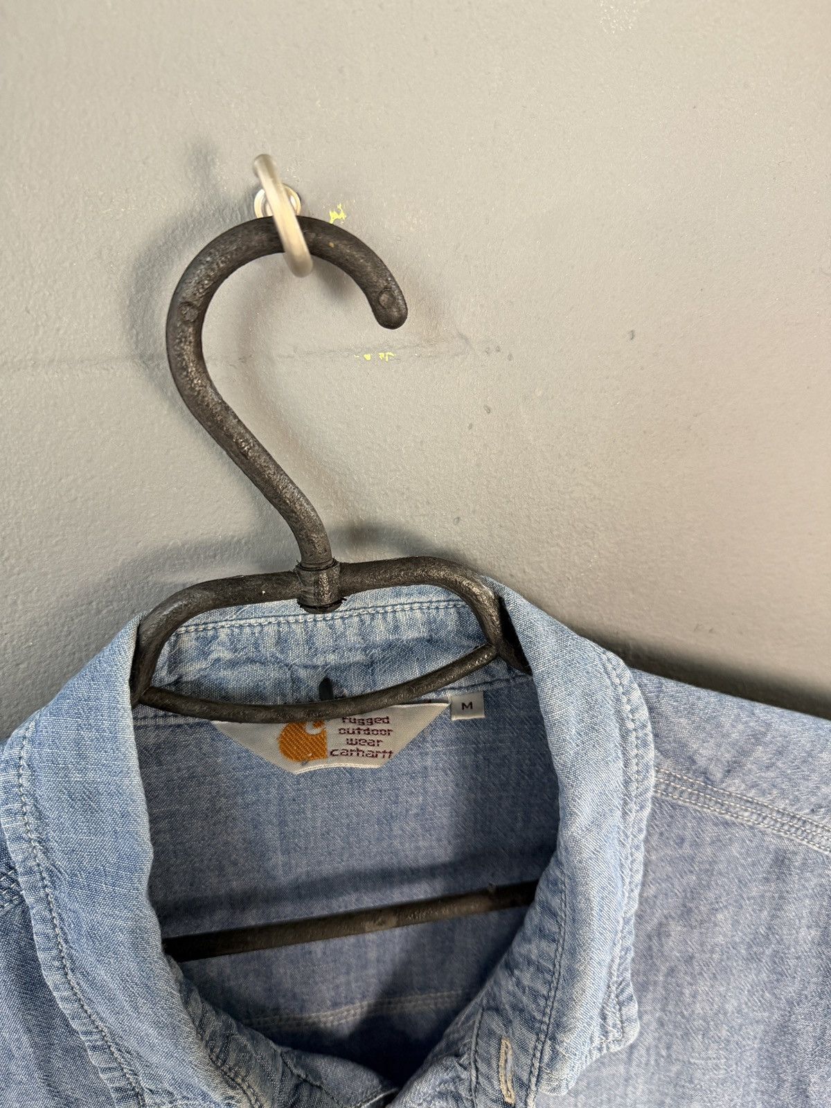 Carhartt VINTAGE Carhartt Shirt Denim Western Pearl Blue 90s Workwear Size US M / EU 48-50 / 2 - 3 Thumbnail